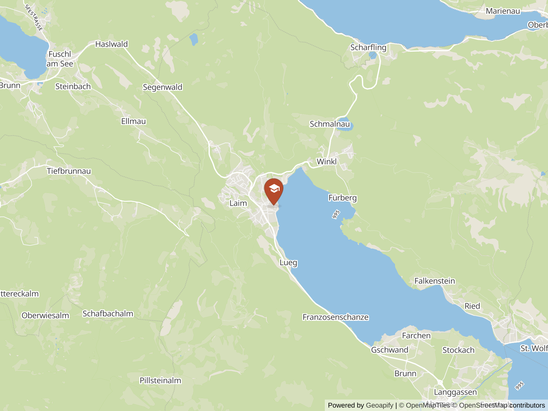 Map of St Gilgen International School