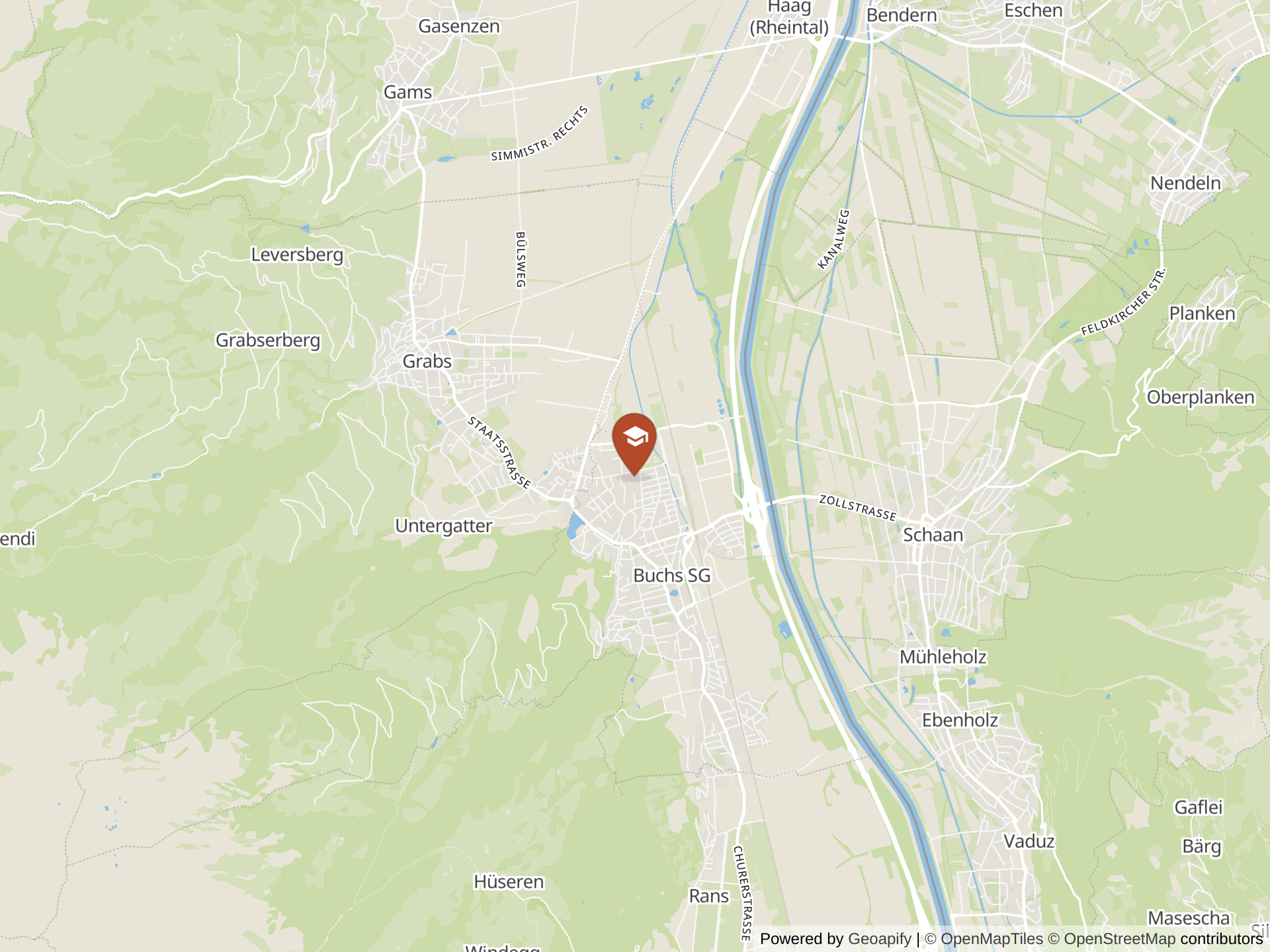 Map of International School Rheintal