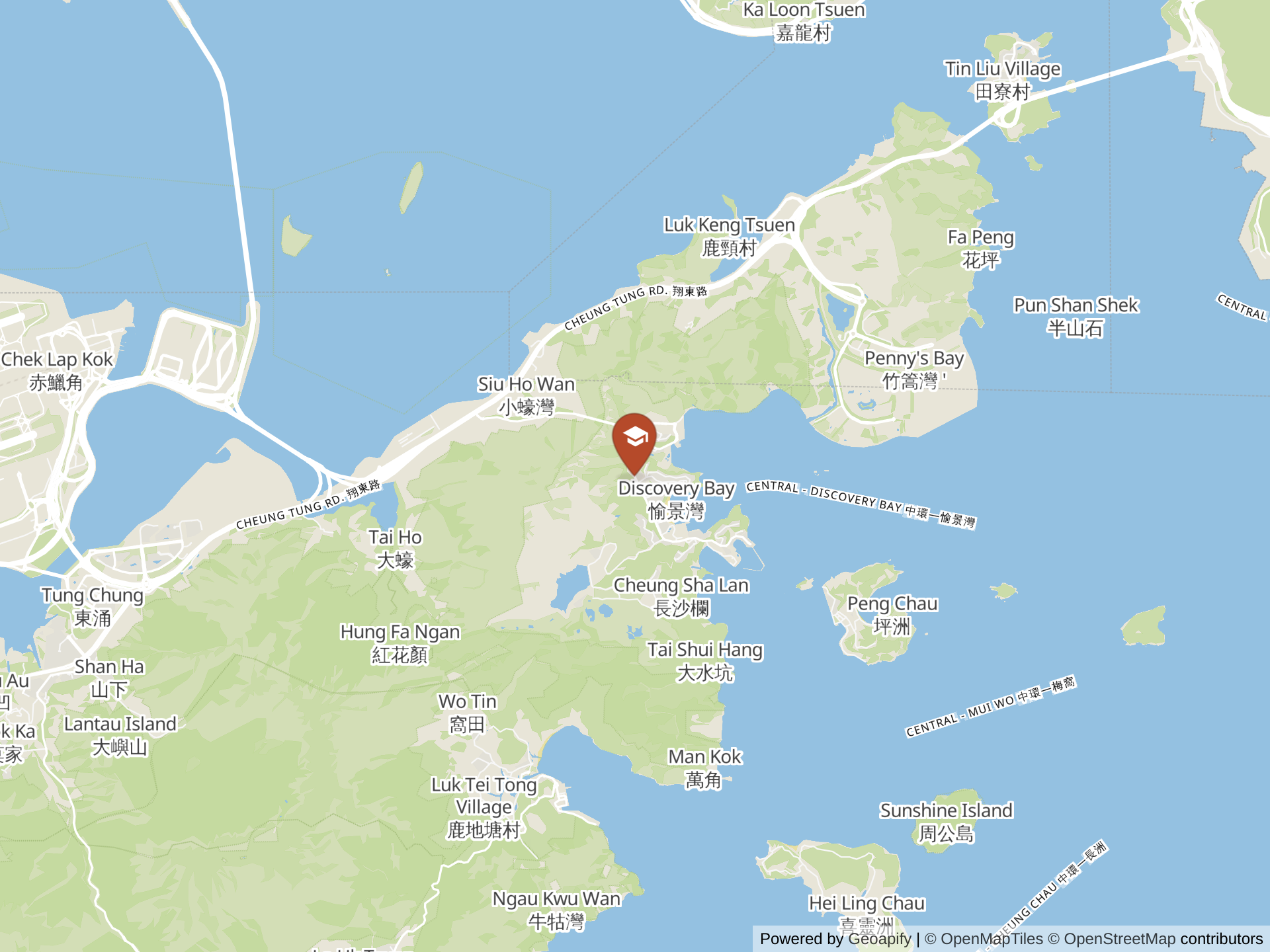 Map of Discovery Bay International School