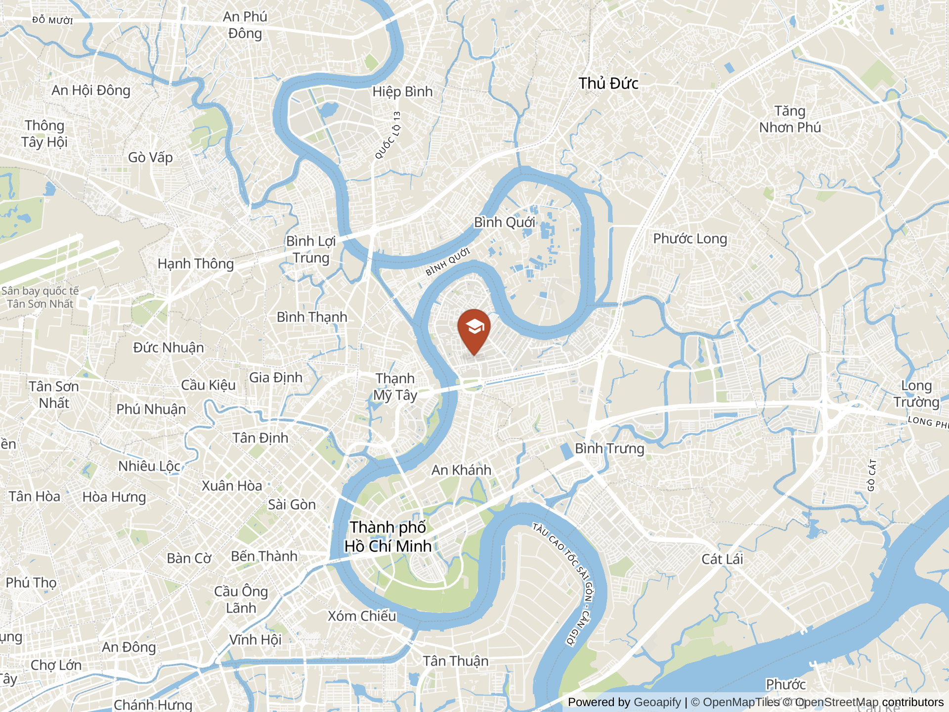 Map of European International School Ho Chi Minh City
