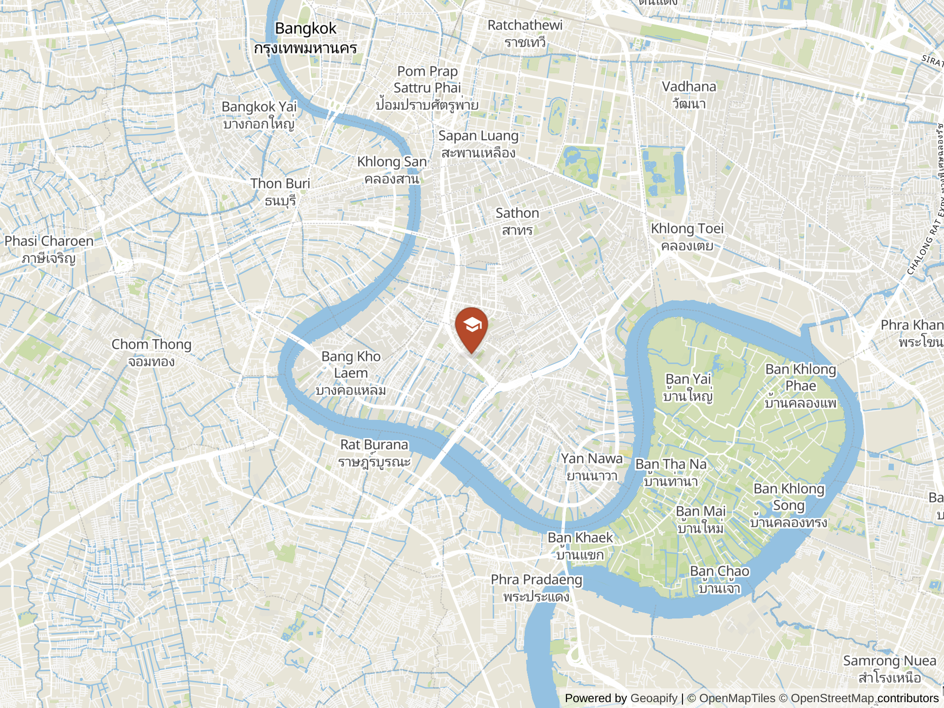 Map of Shrewsbury International School, Bangkok Riverside Campus