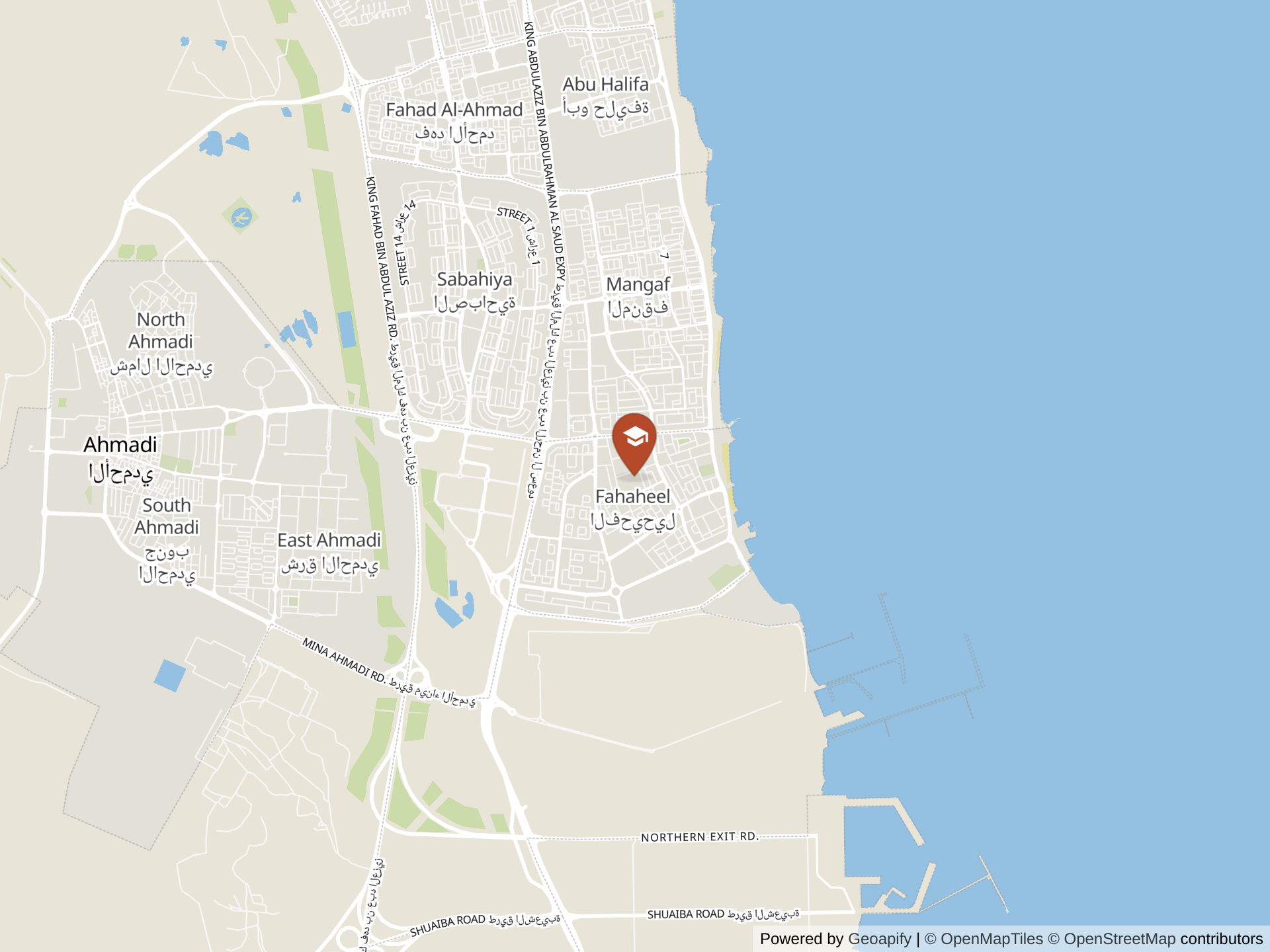 Map of Future Bilingual School for Boys and for Girls