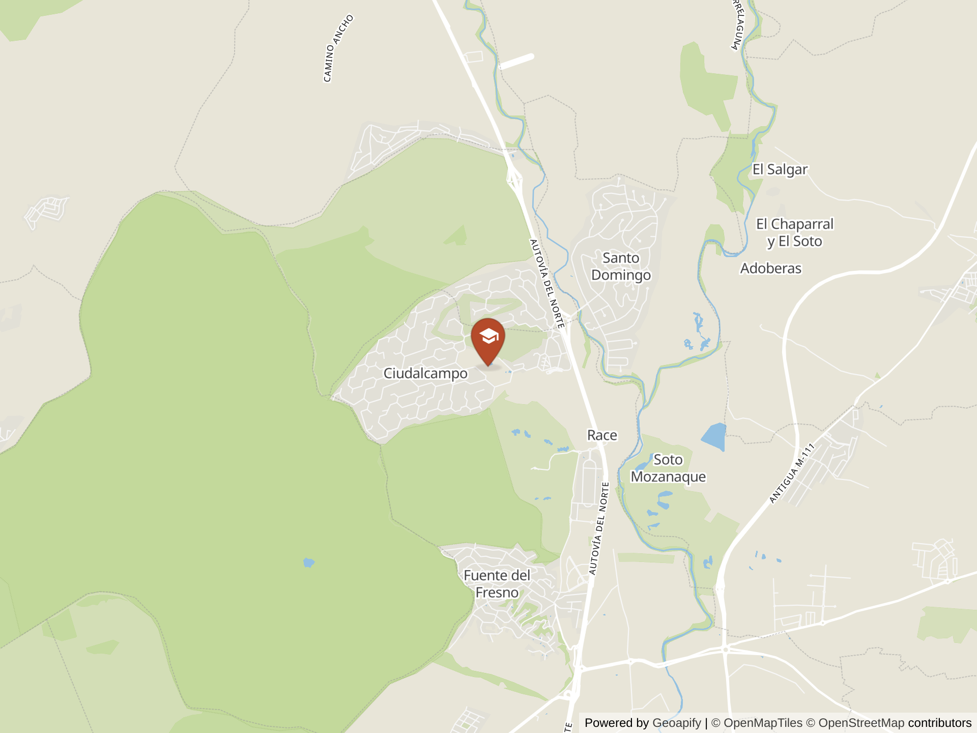 Mapa de SEK International School Ciudalcampo