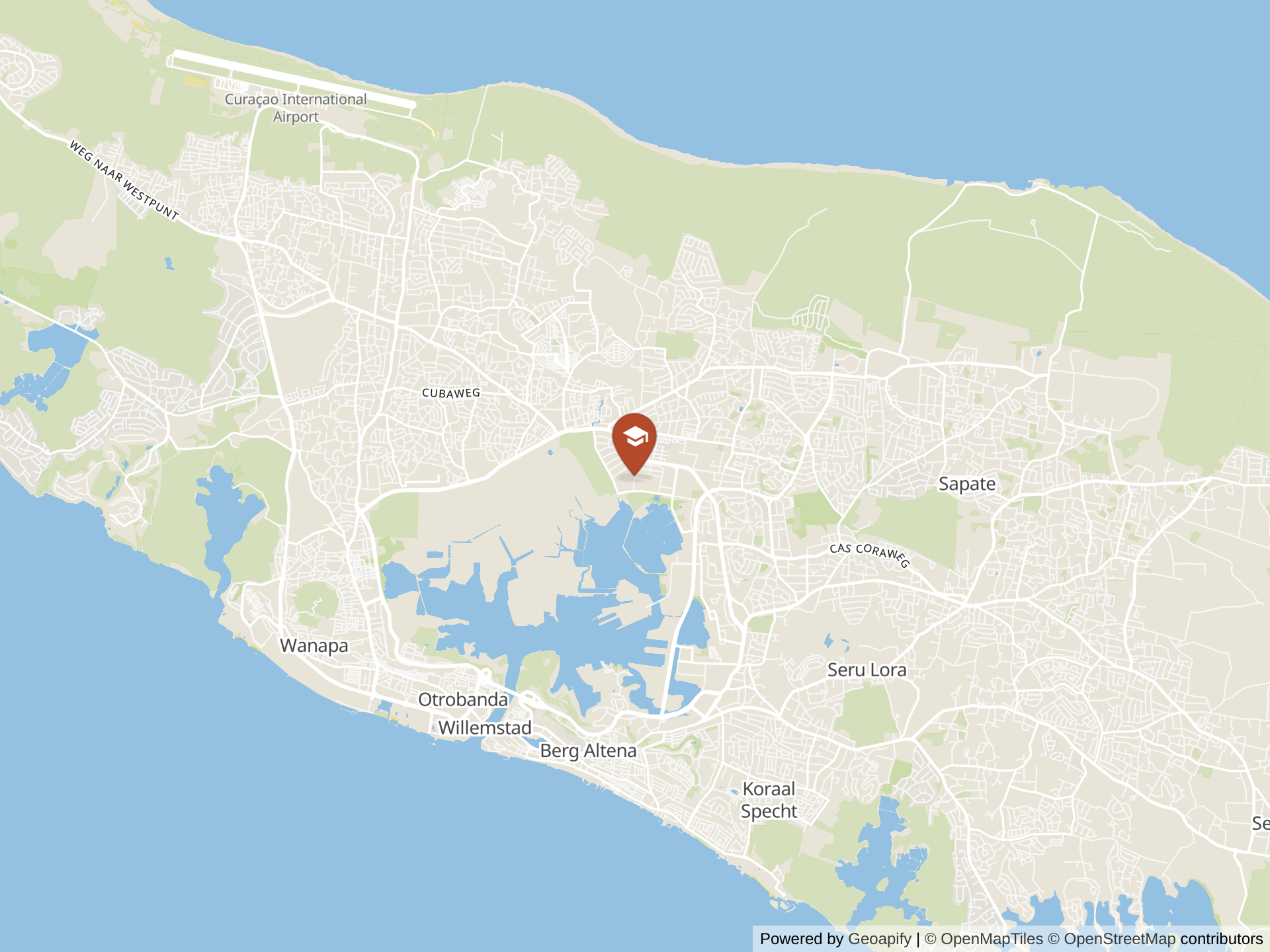 Map of International School of Curaçao