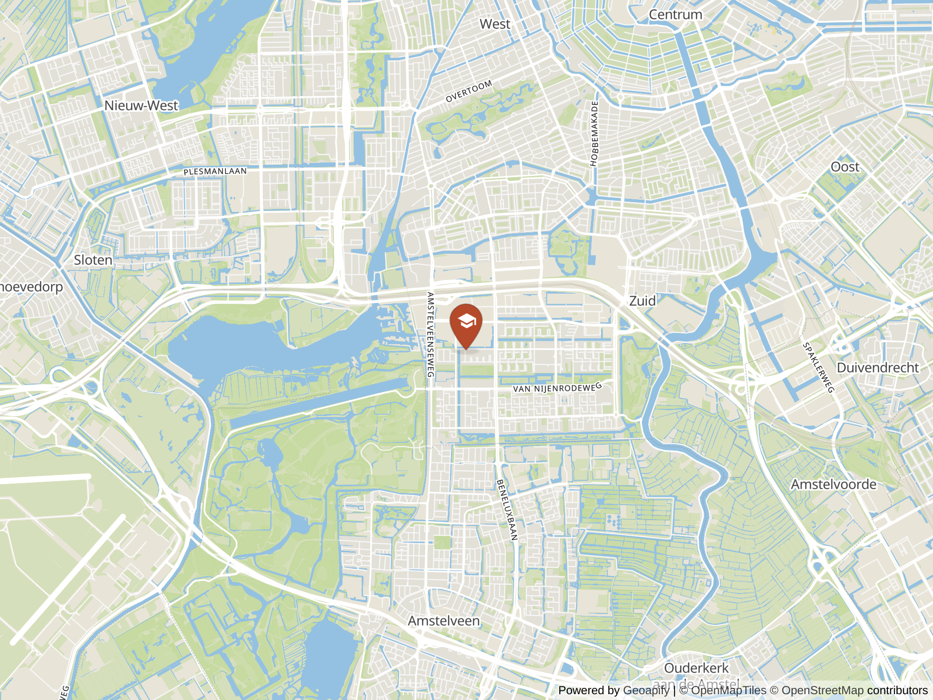 Map of Amsterdam International Community School