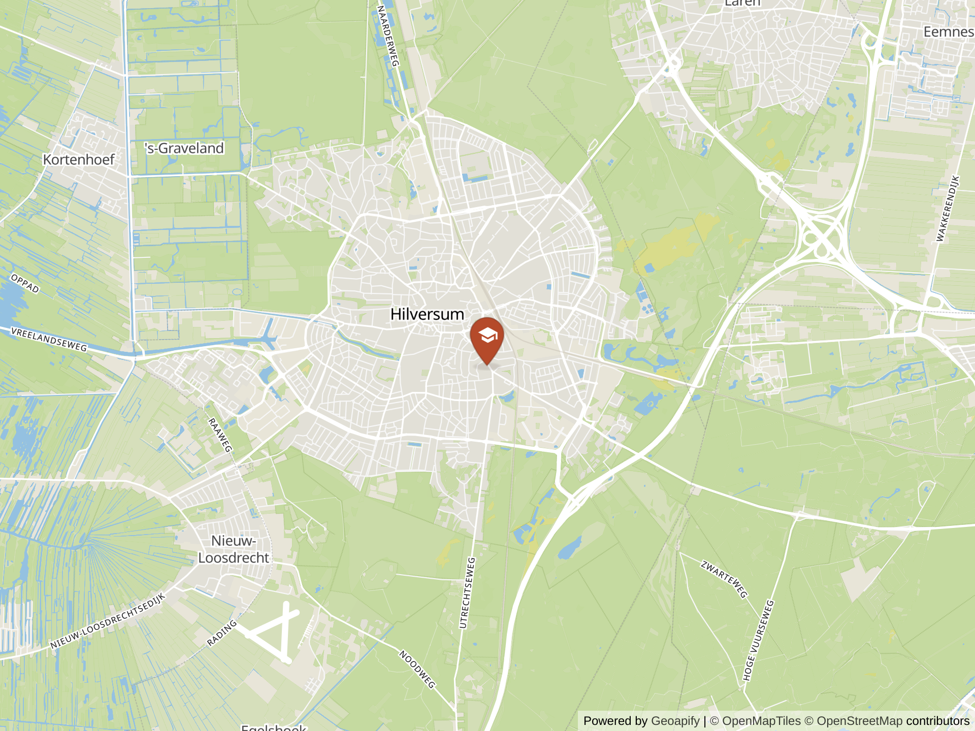 Map of International School Hilversum 'Alberdingk Thijm'