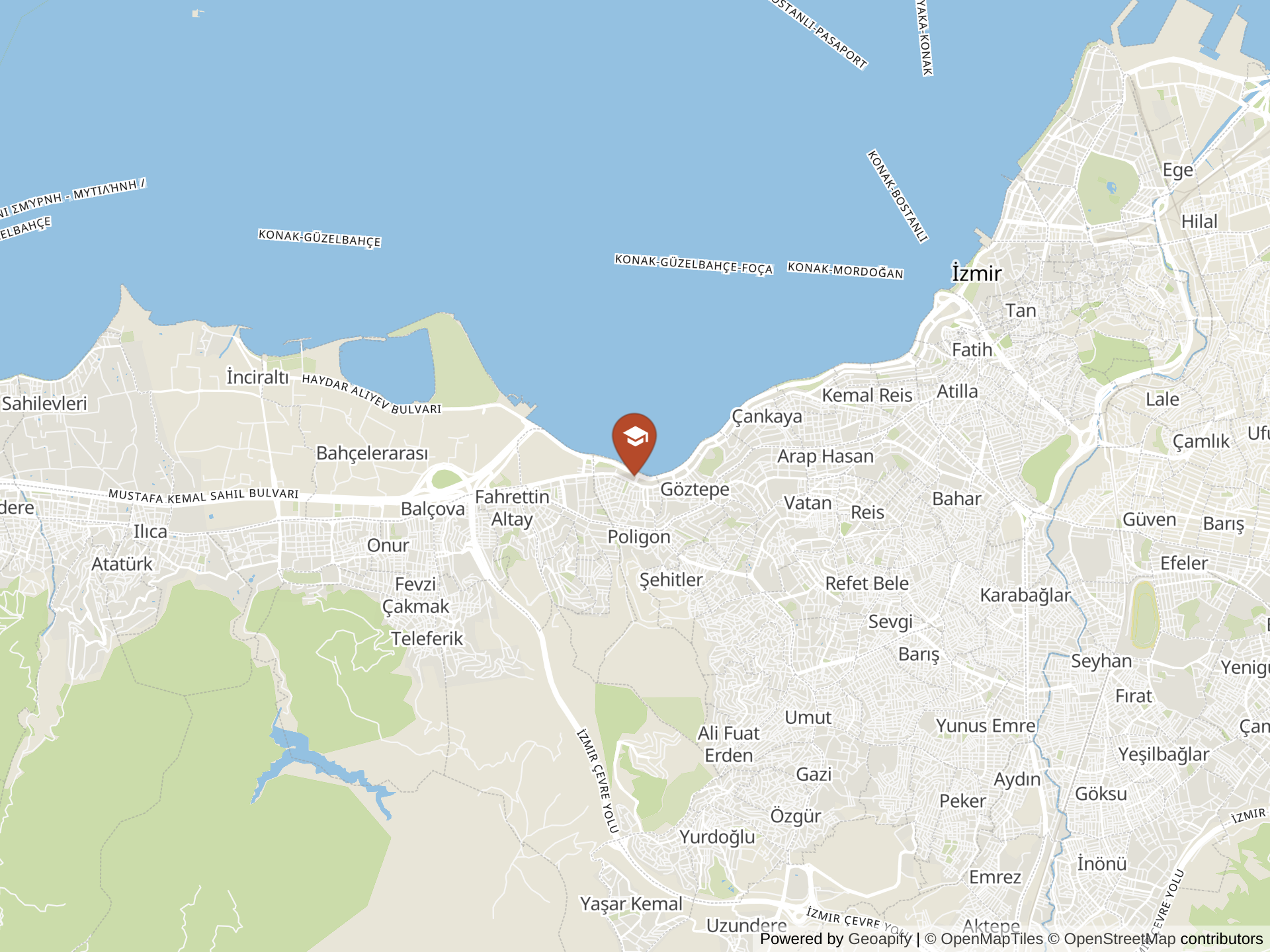 Map of Izmir SEV Schools