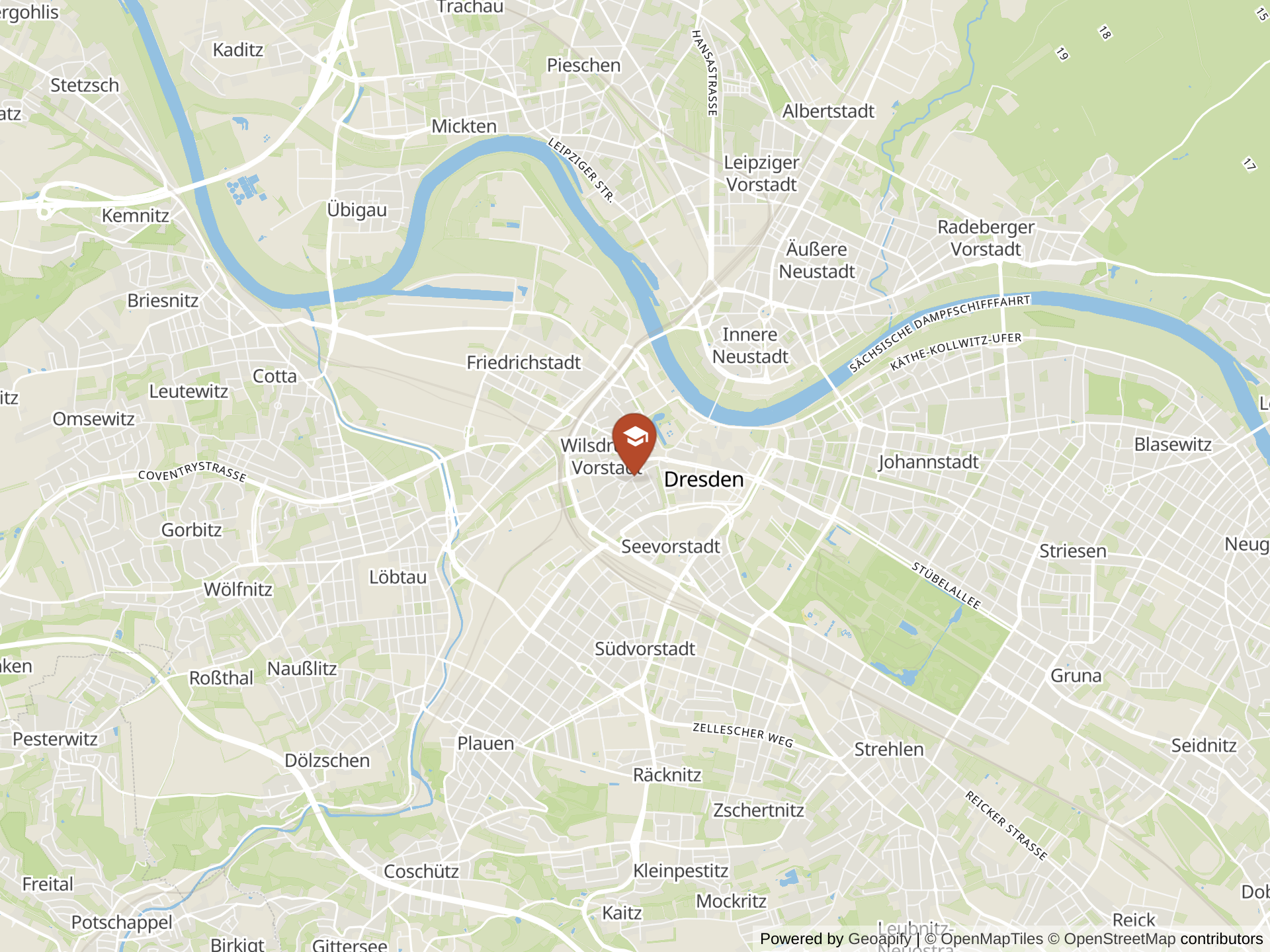 Mapa de Dresden International School