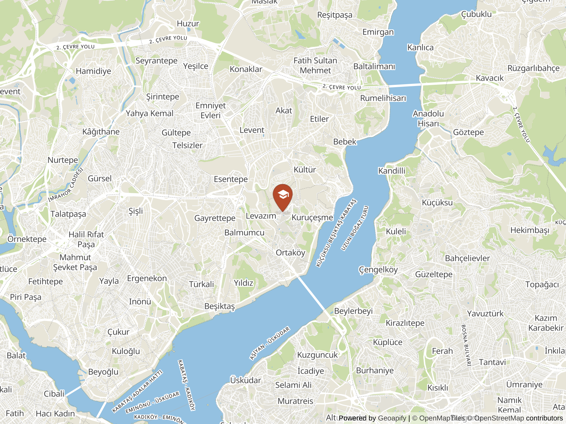 Map of MEF International School, Ulus