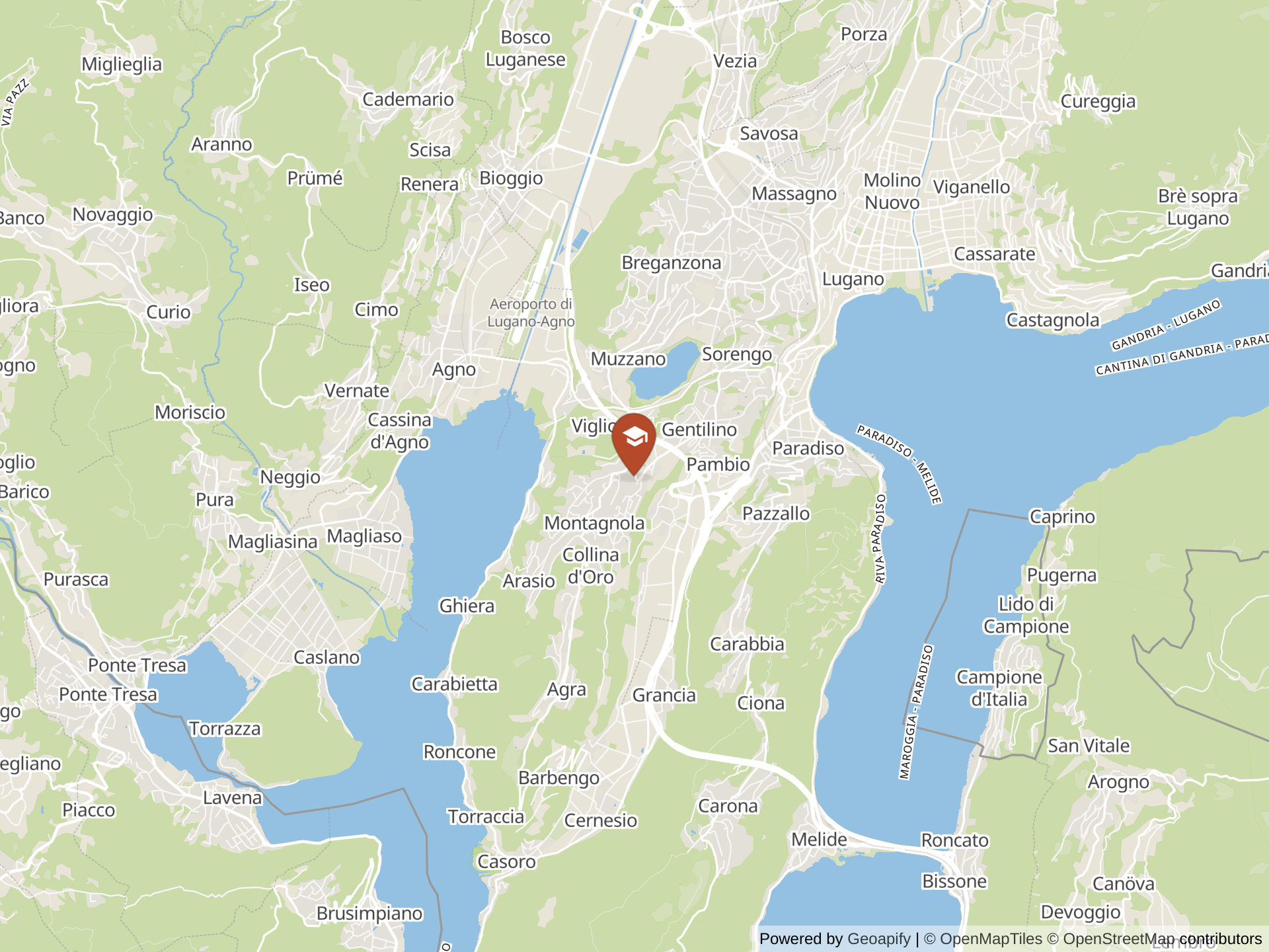 Map of TASIS The American School in Switzerland