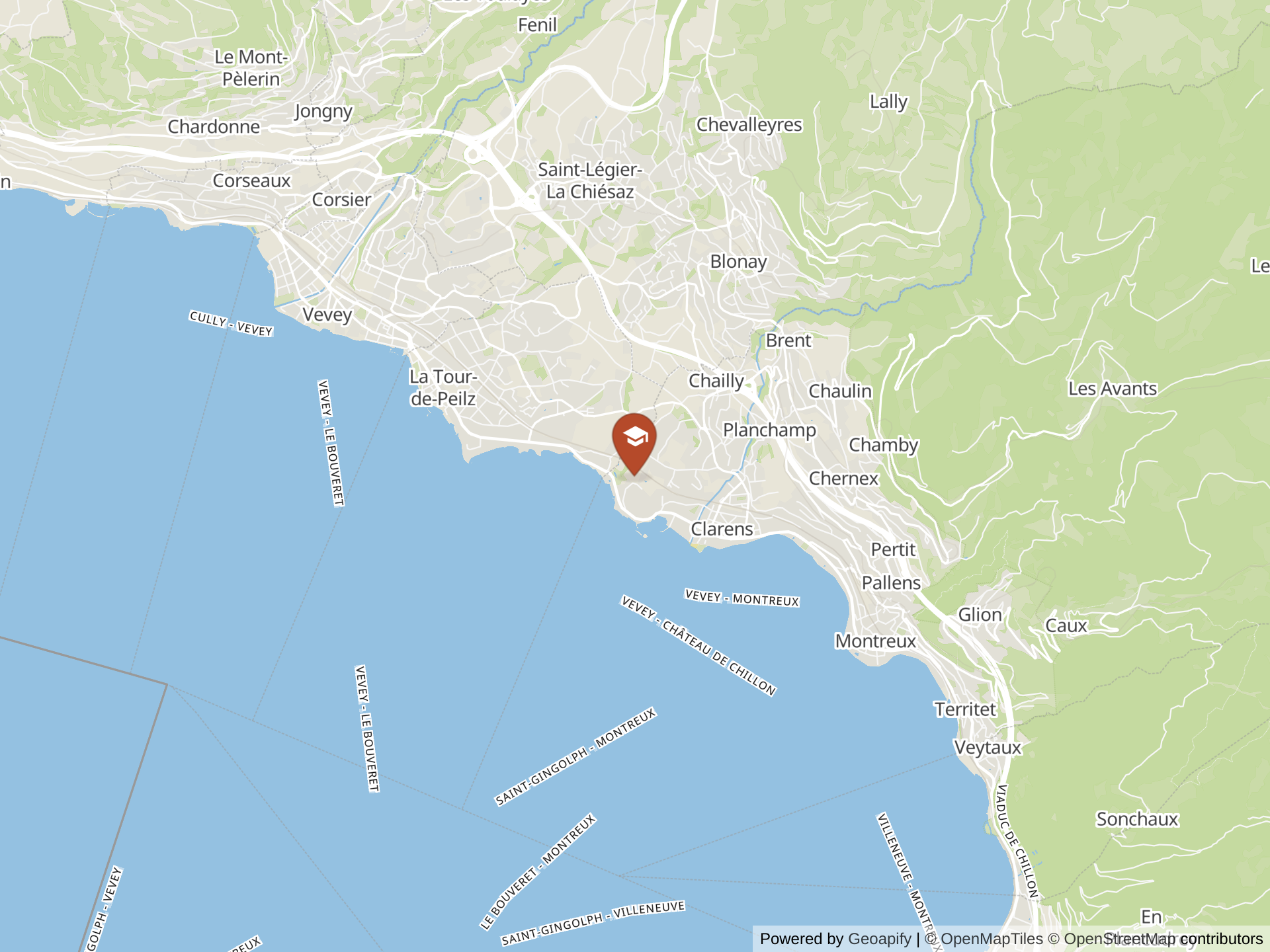 Map of St George's International School, Switzerland