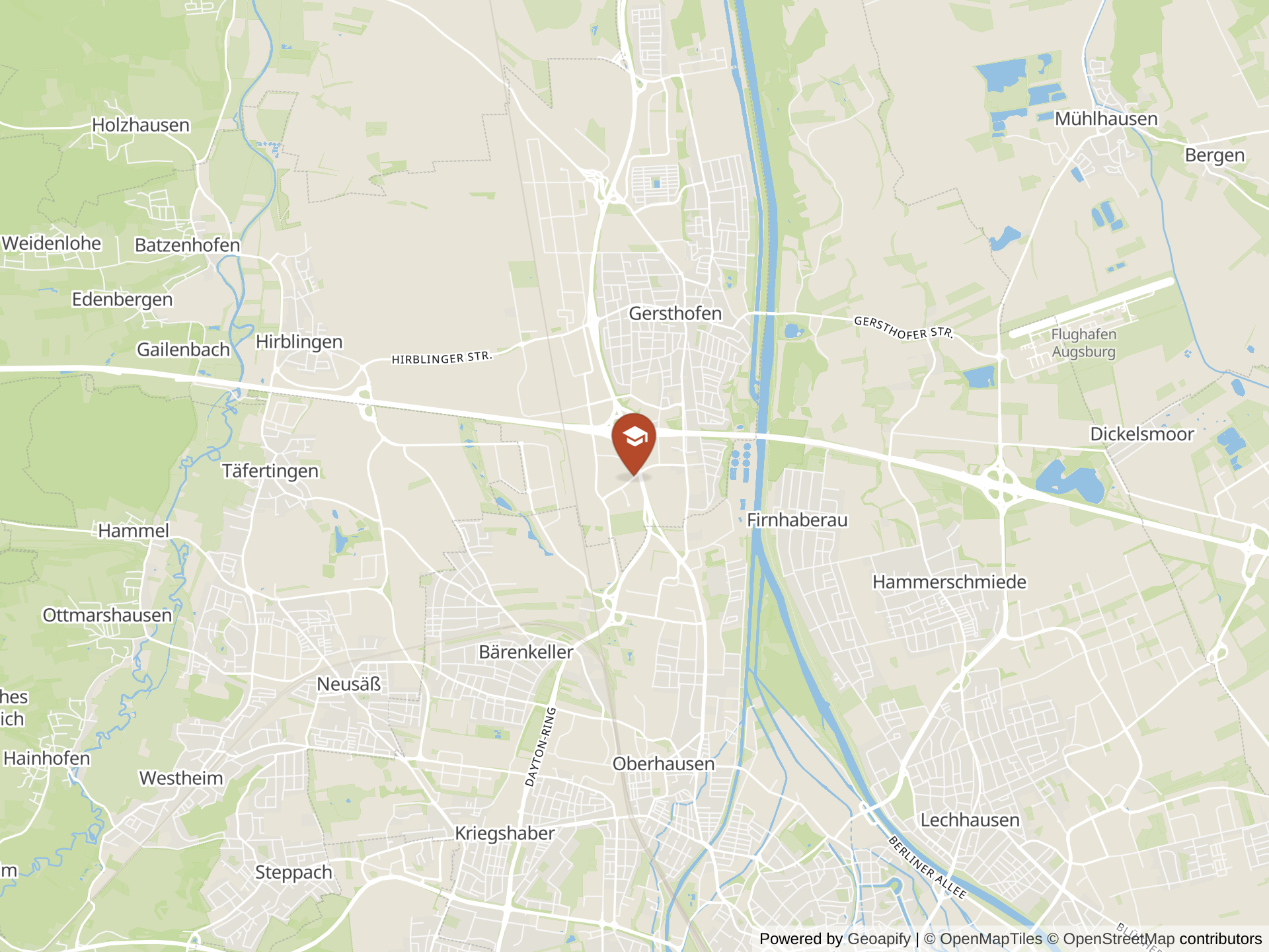 Map of International School Augsburg