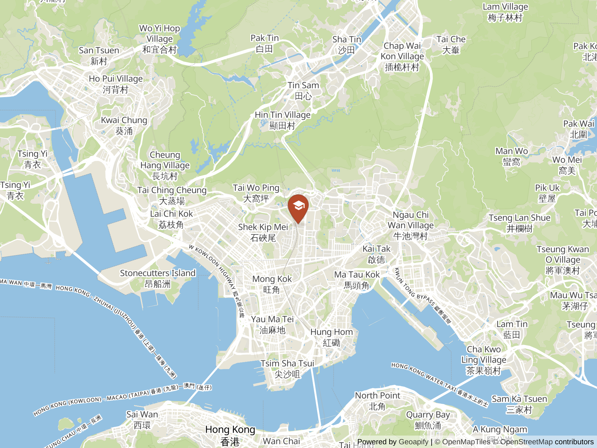 Map of Yew Chung International School of Hong Kong
