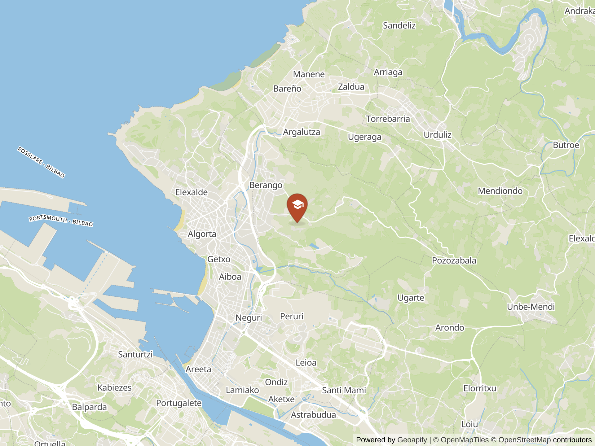 Map of American School of Bilbao