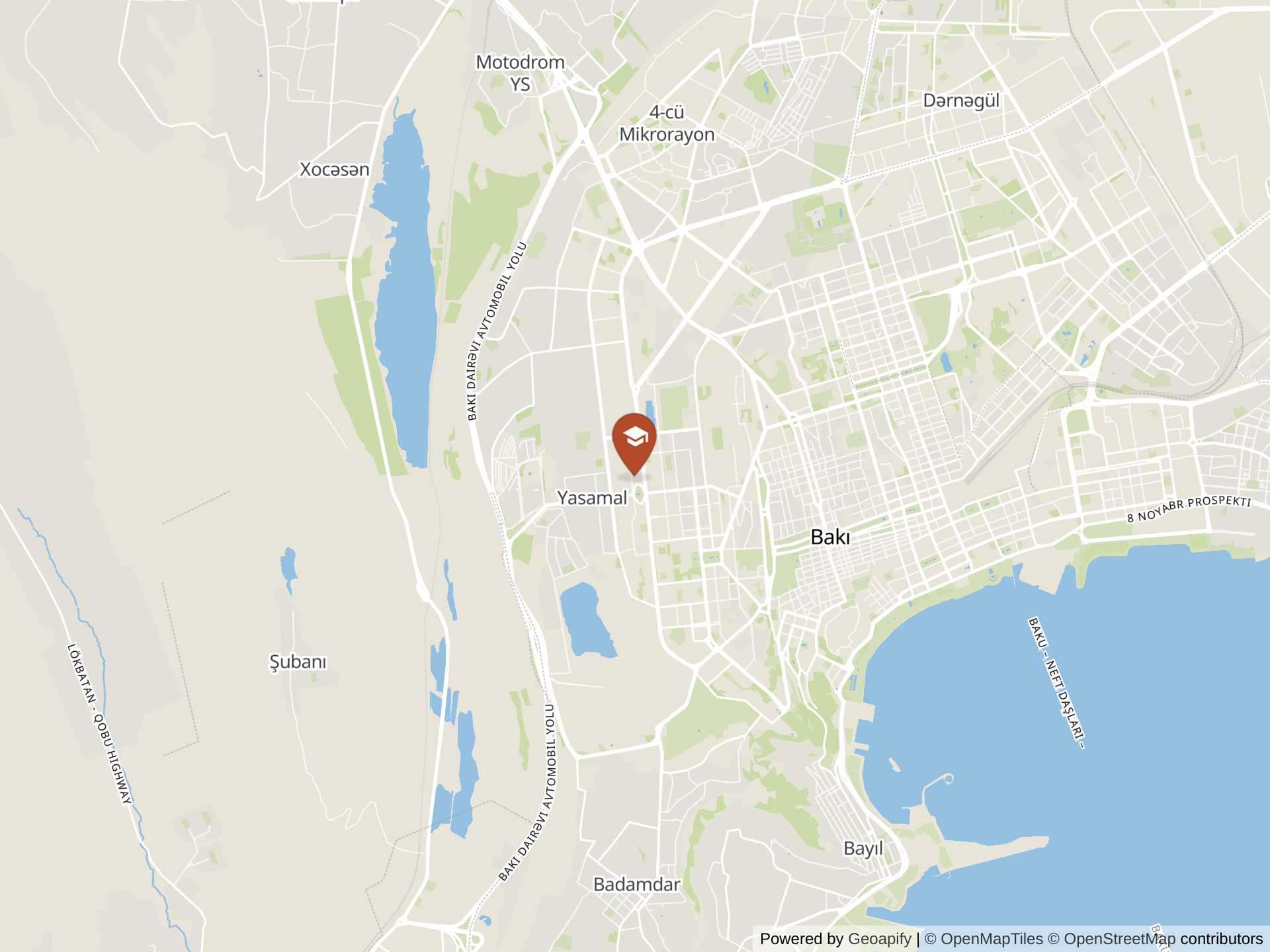 Map of The International School of Azerbaijan