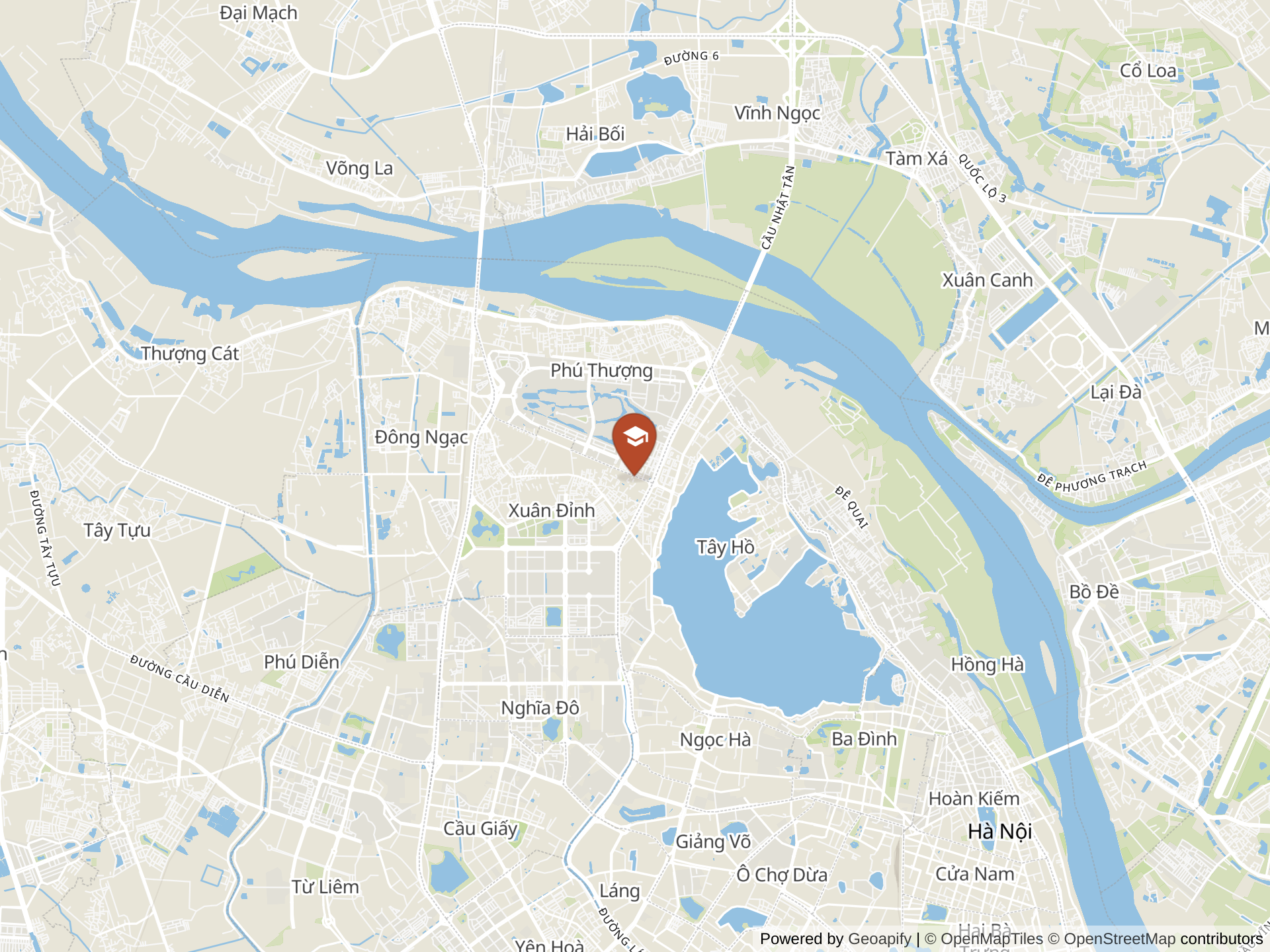 Map of United Nations International School of Hanoi