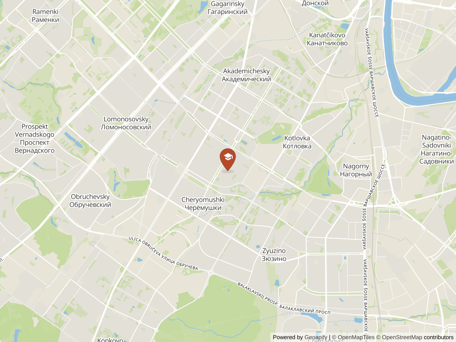 Map of British International School Moscow