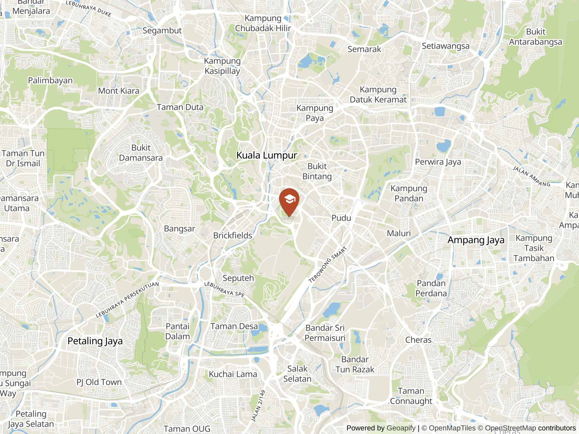 Map of Alice Smith School