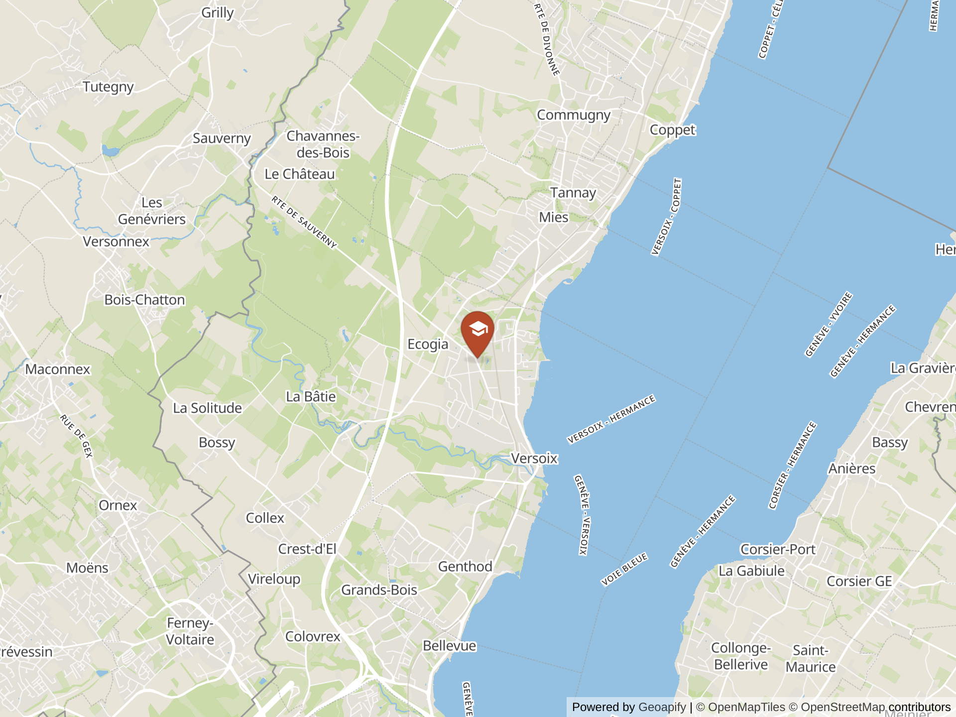 Map of Collège du Léman International School
