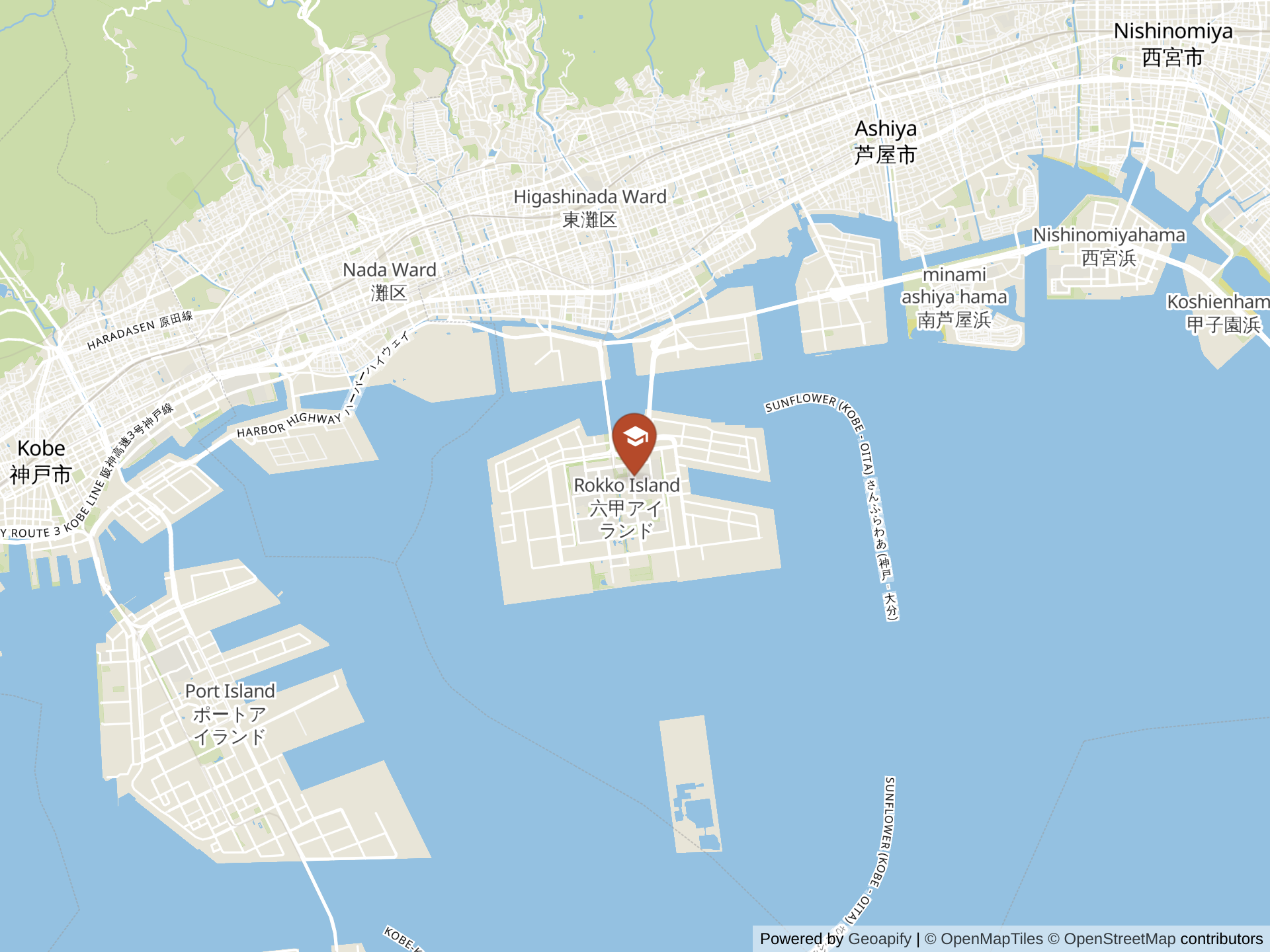 Map of Canadian Academy