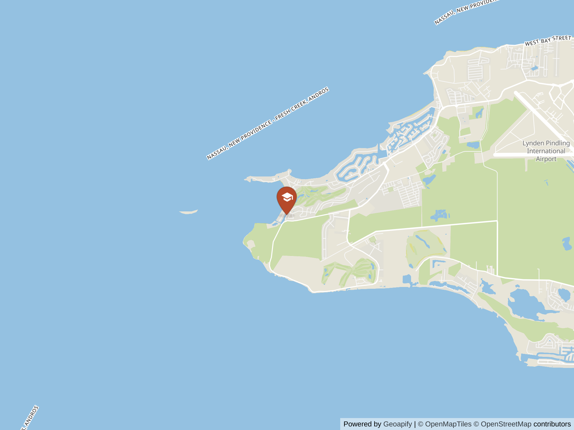 Map of Lyford Cay International School