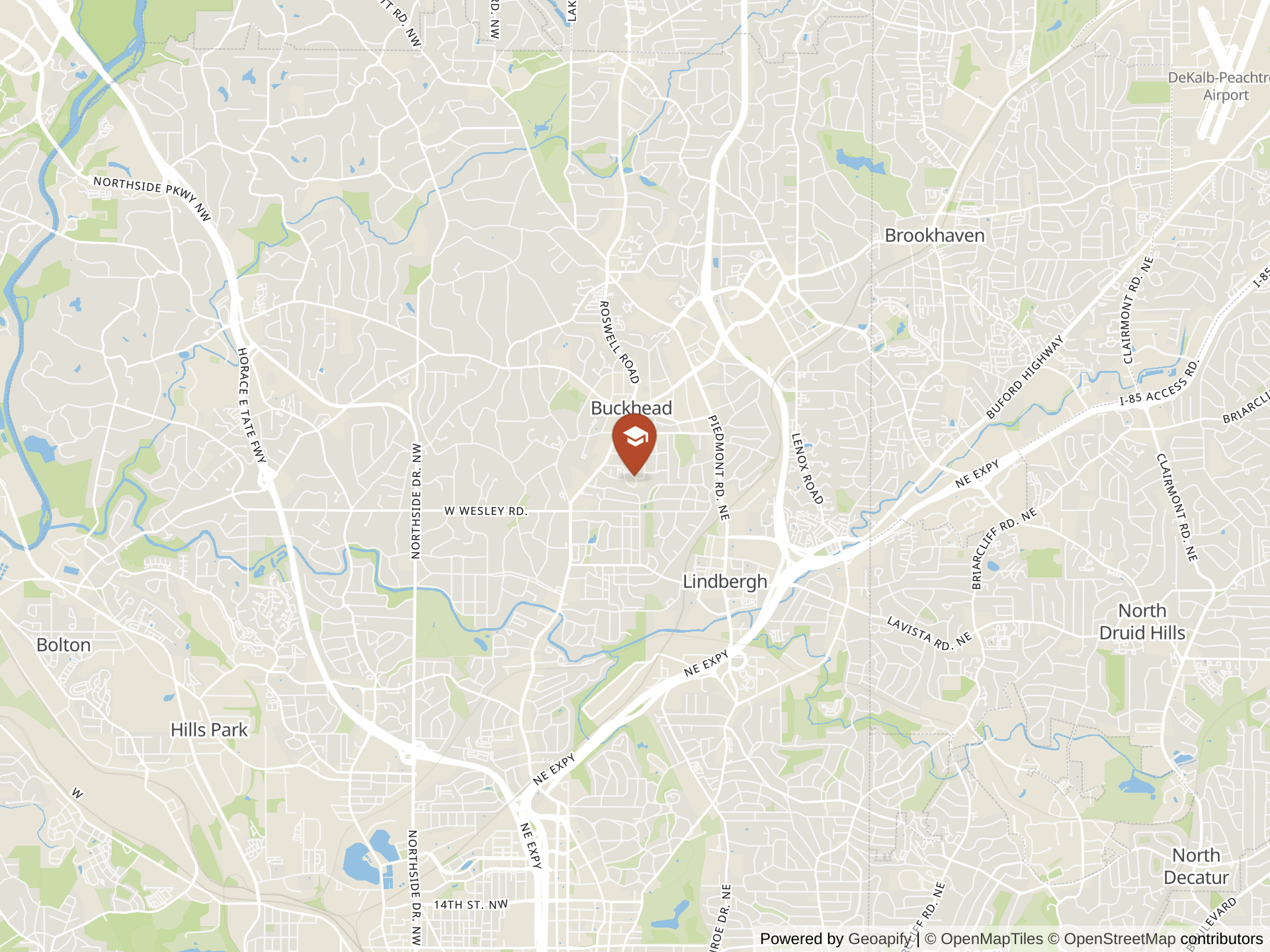 Map of Atlanta International School