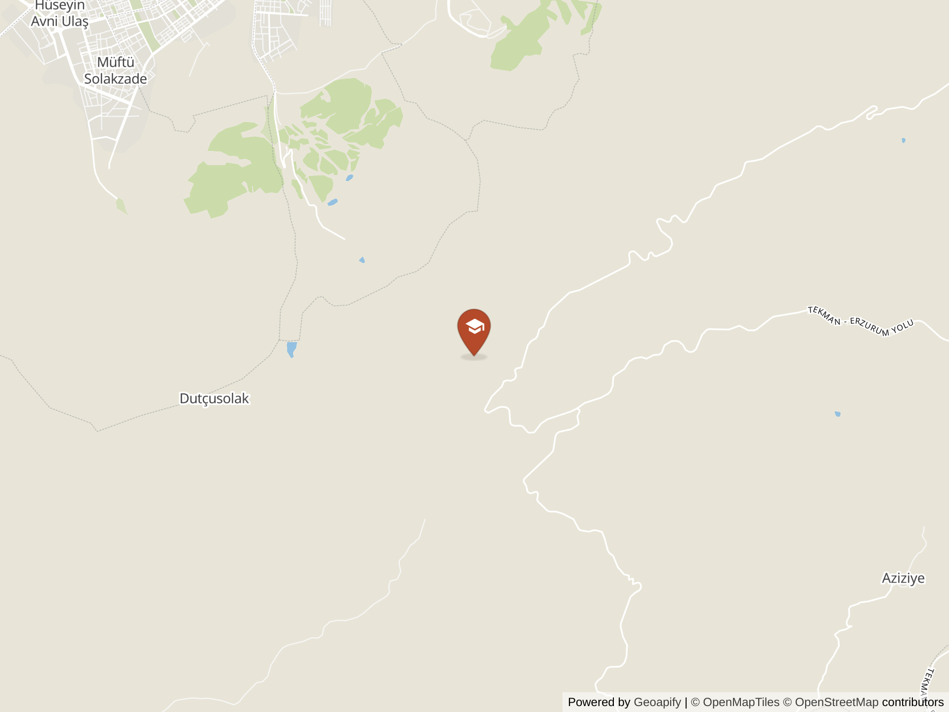 Map of Bilkent Erzurum Laboratory School