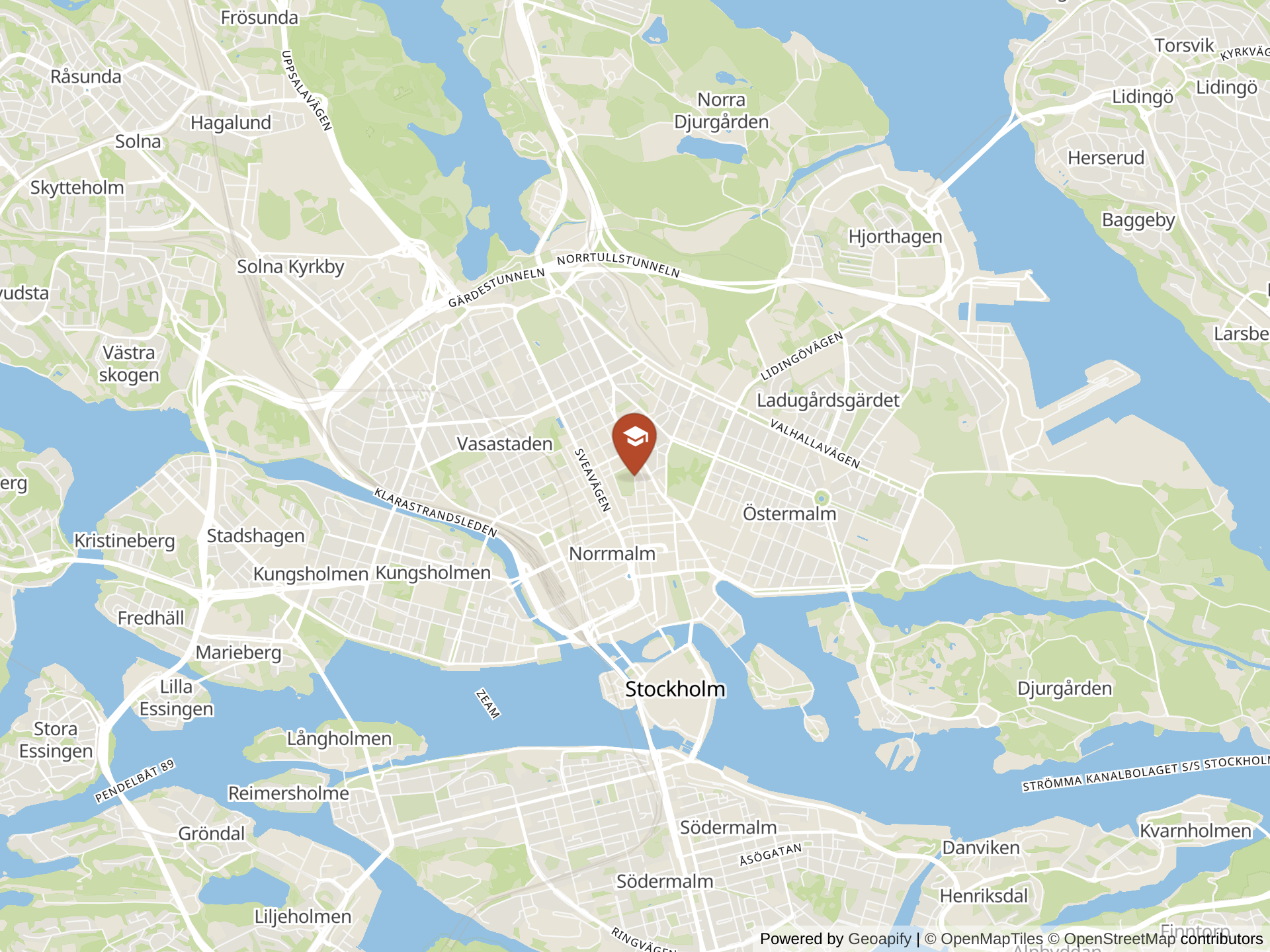 Map of Stockholm International School