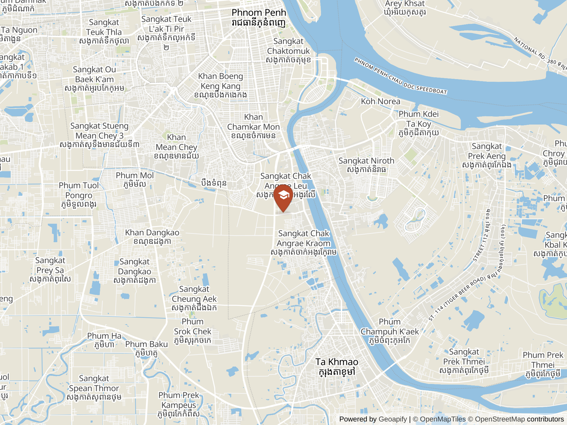 Map of International School of Phnom Penh