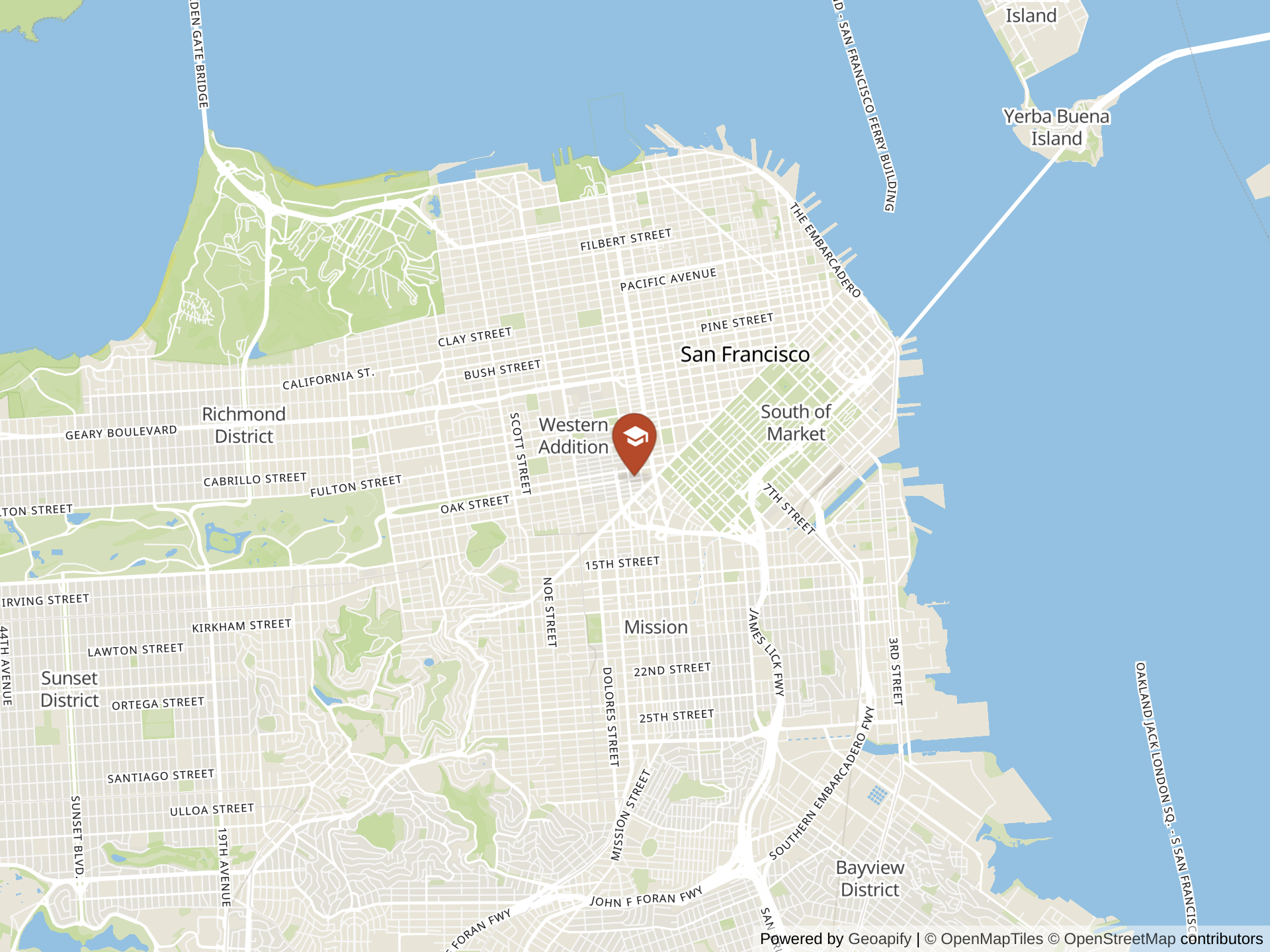 Map of The International School of San Francisco