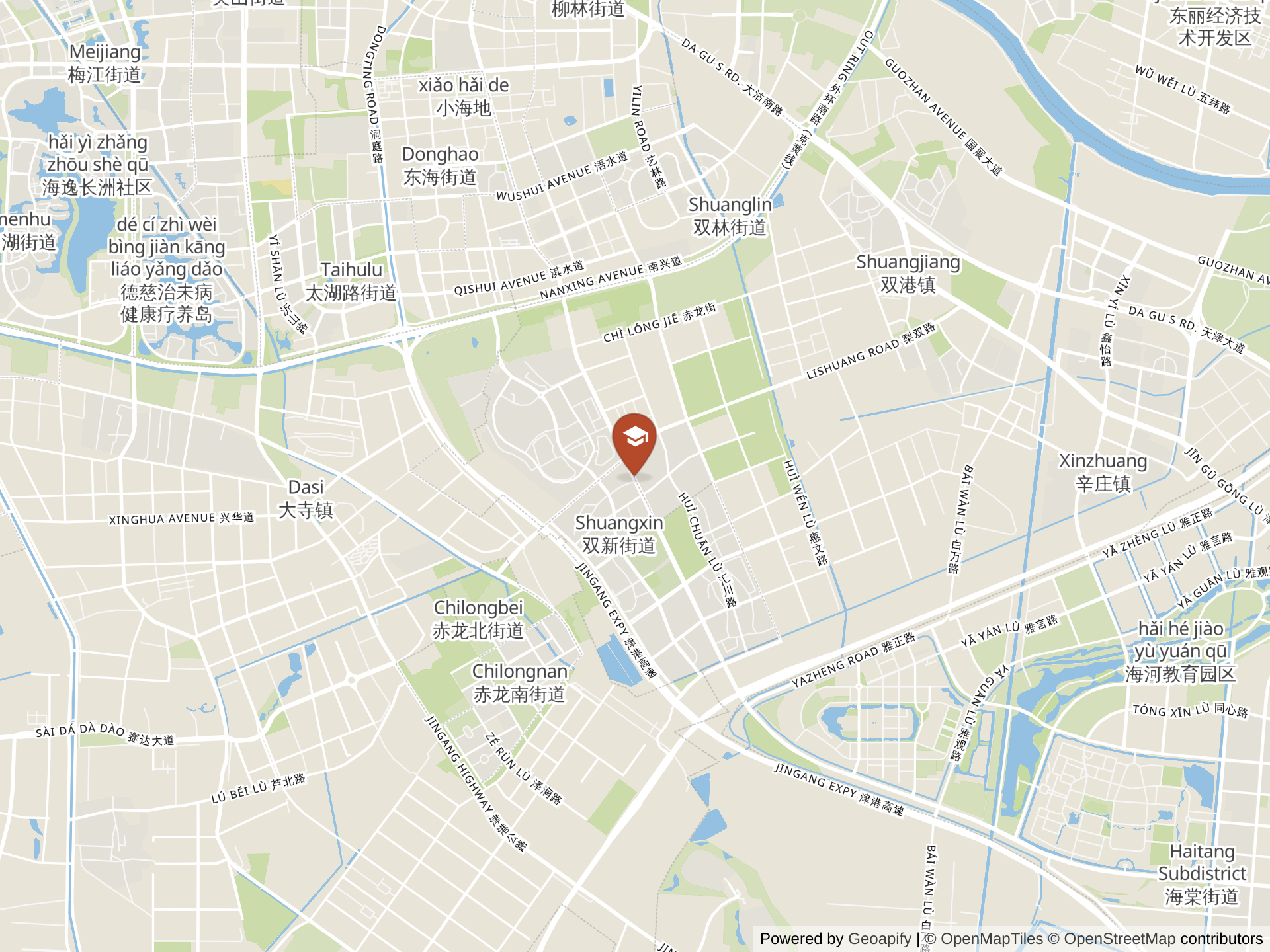 Map of International School of Tianjin