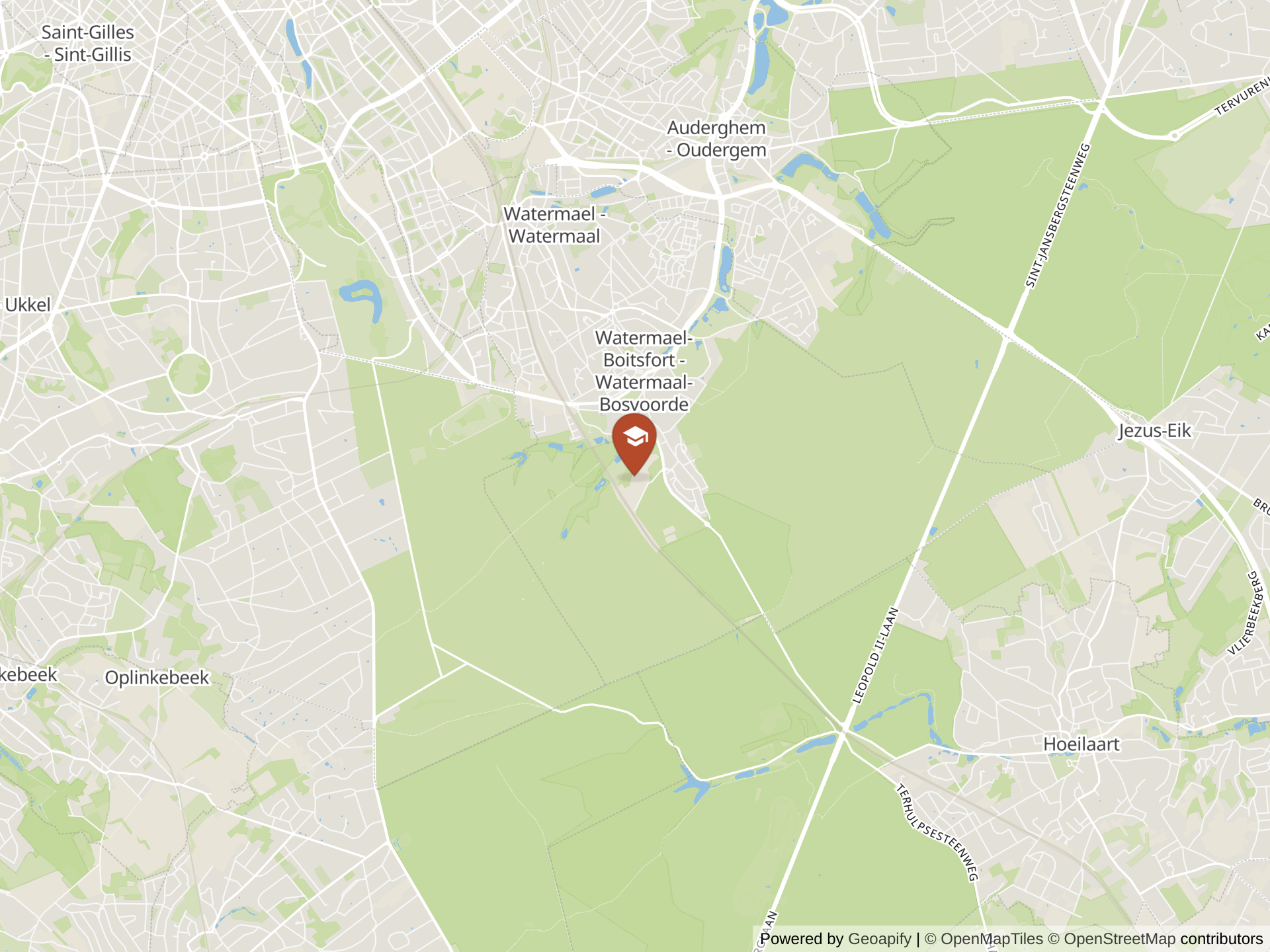 Map of International School of Brussels
