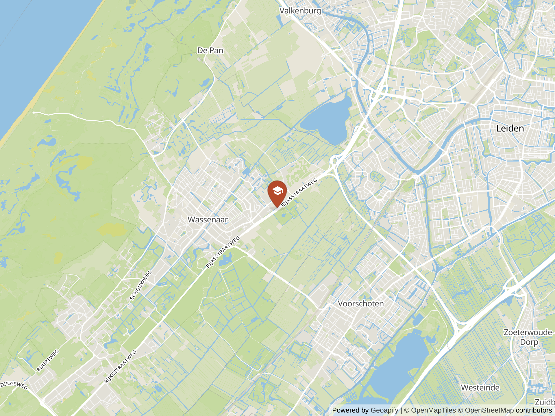 Mapa de American School of The Hague