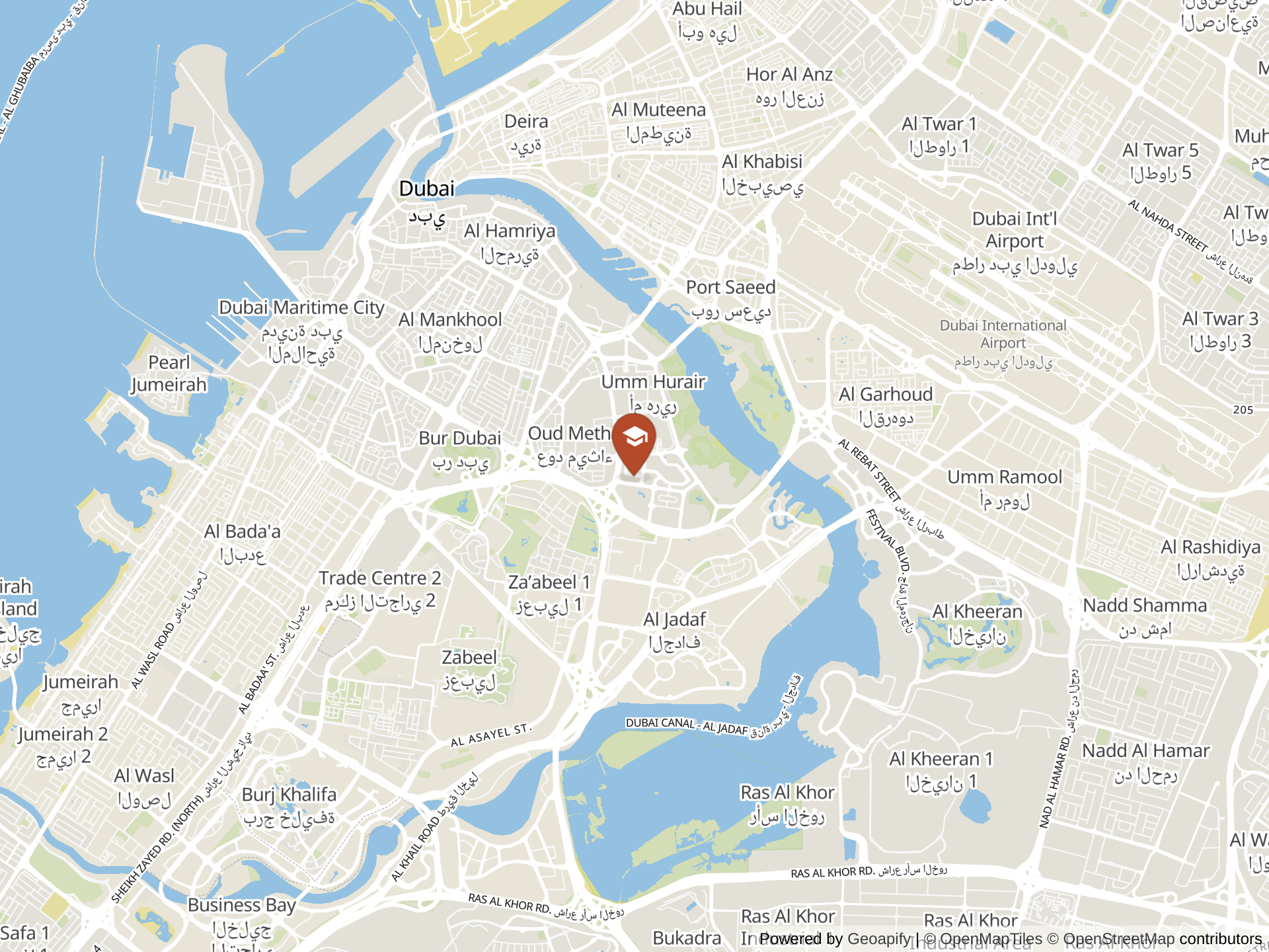Map of Swiss International Scientific School Dubai