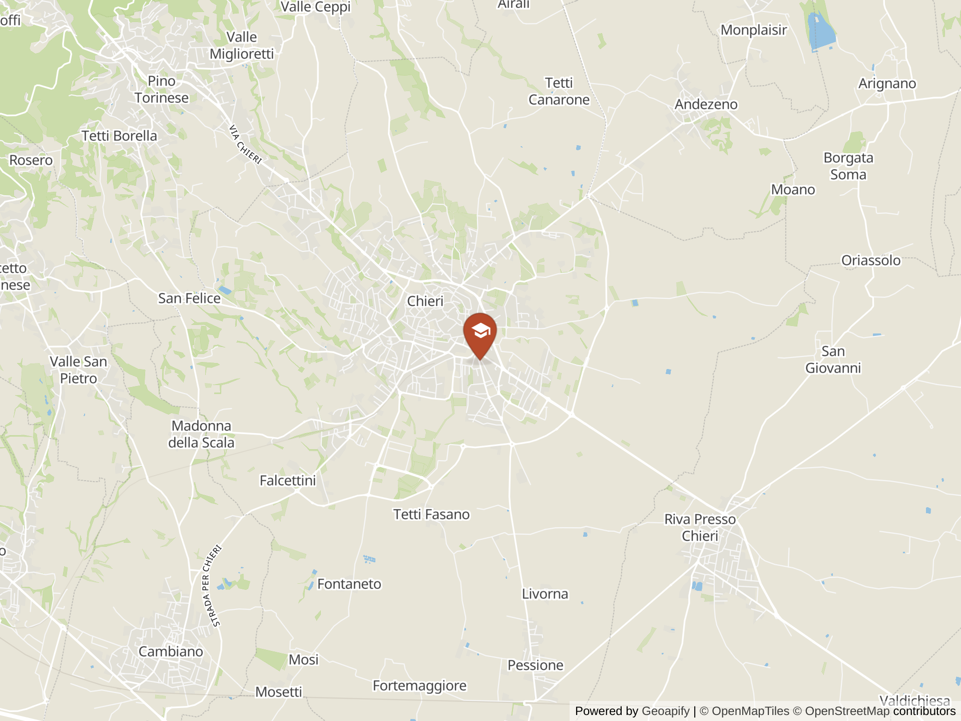 Map of International School of Turin