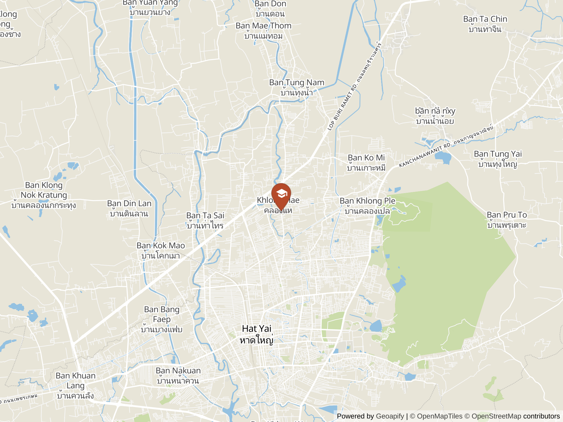 Map of Bloomsbury International School Hatyai