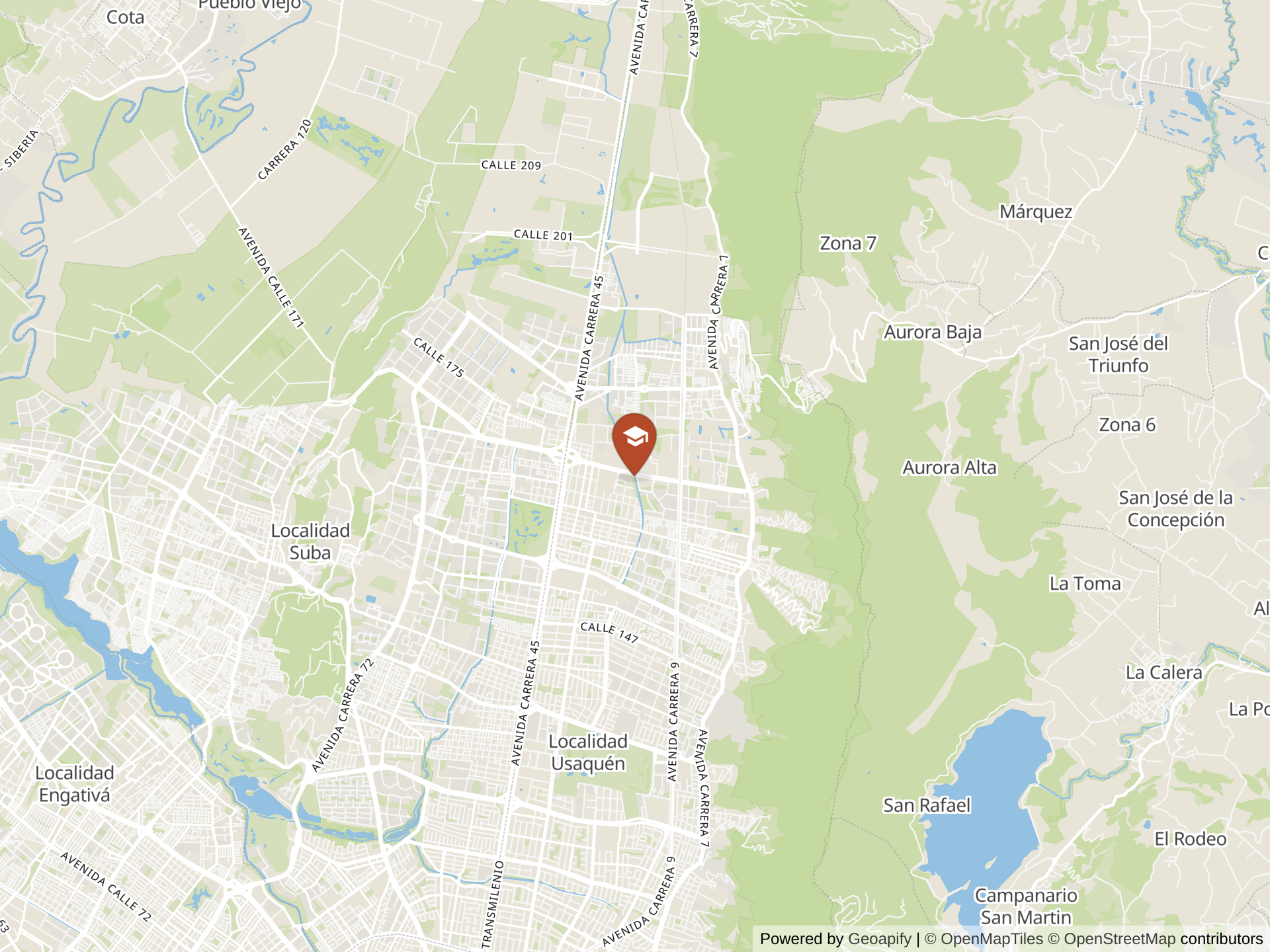 Map of Colegio de Inglaterra - The English School