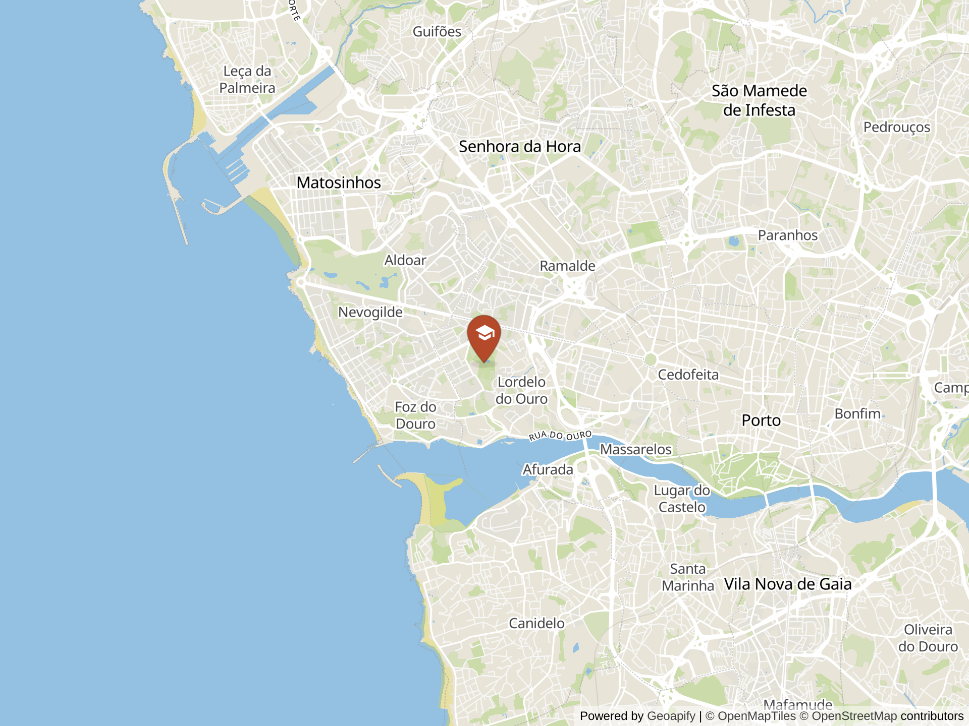 Map of Oporto British School