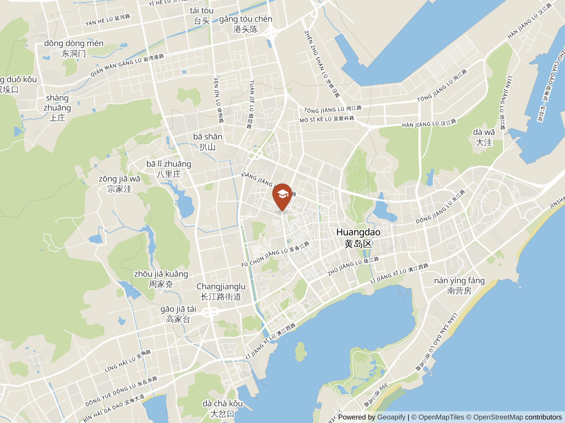 Map of Yew Chung International School of Qingdao