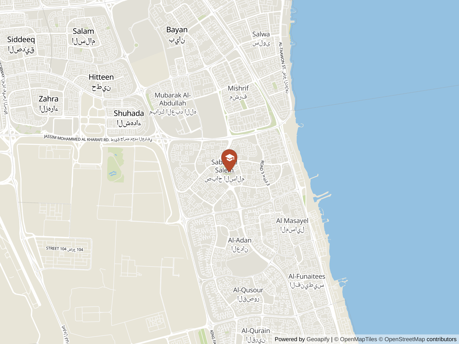 Map of Al Ru'ya Bilingual School