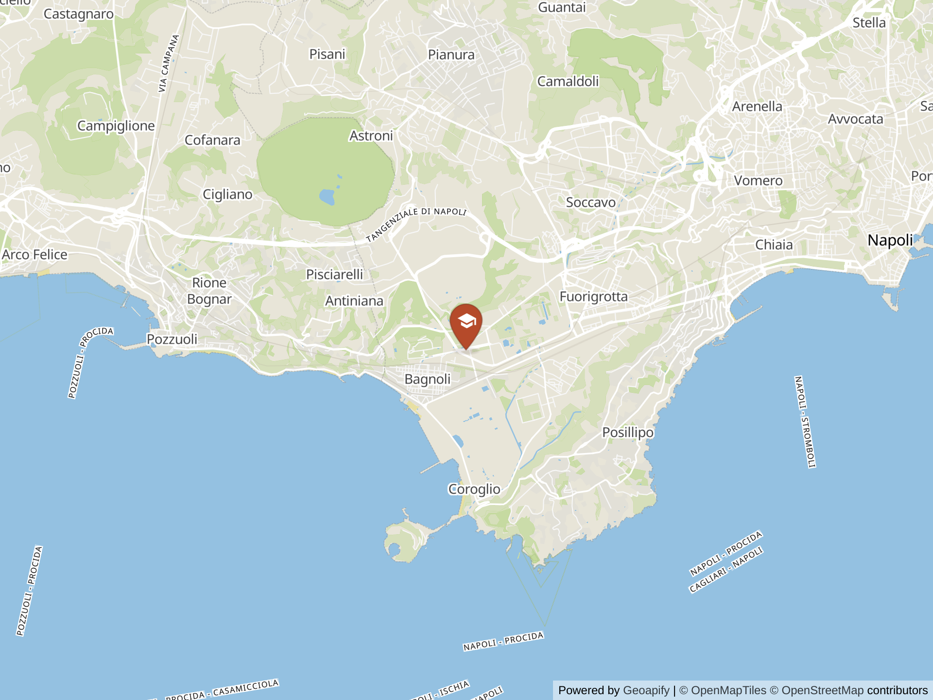 Map of The International School of Naples