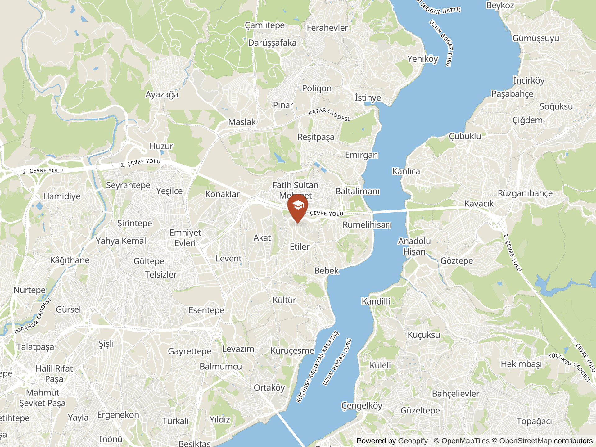 Map of The British International School Istanbul
