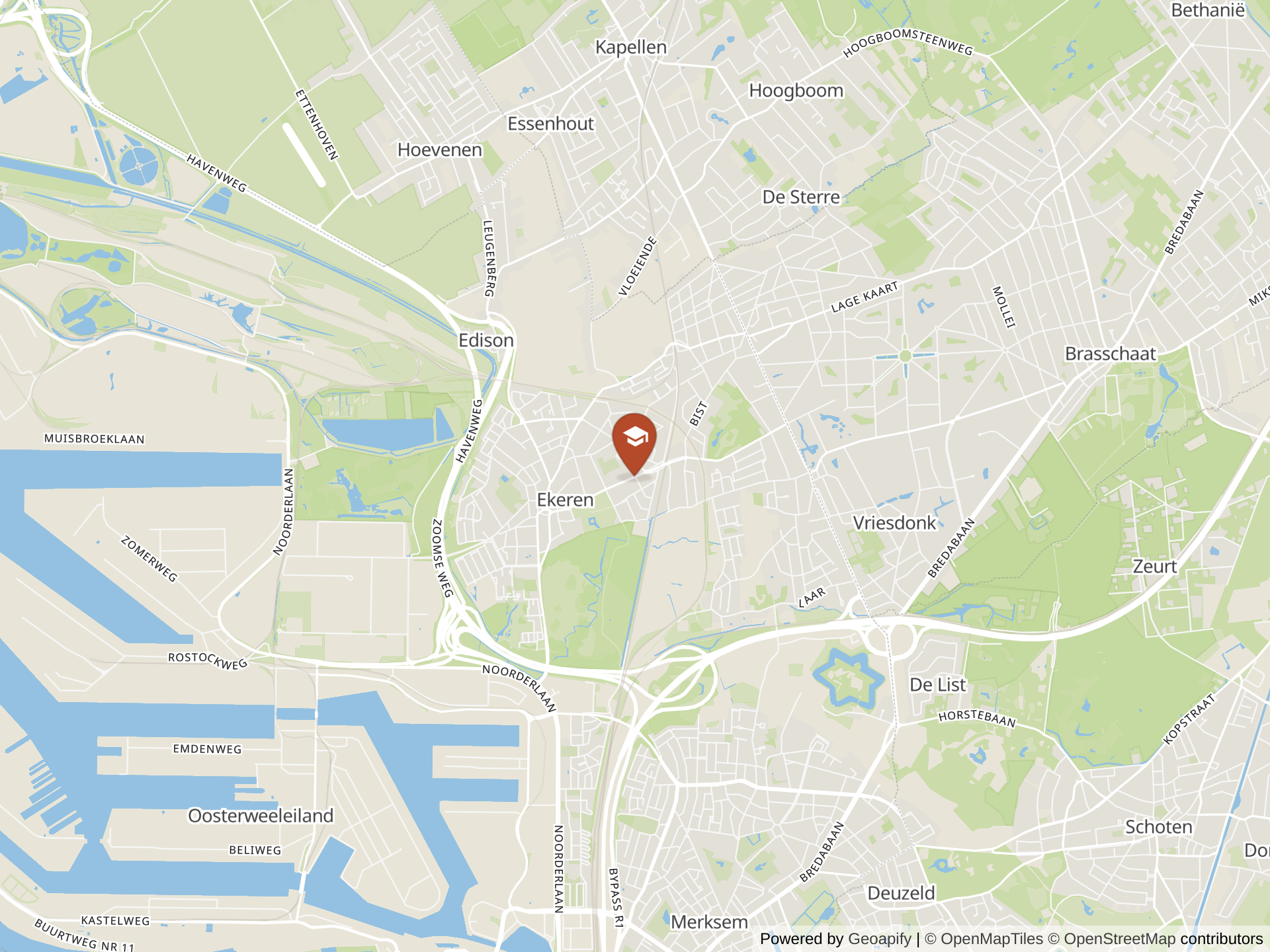 Antwerp International School地图