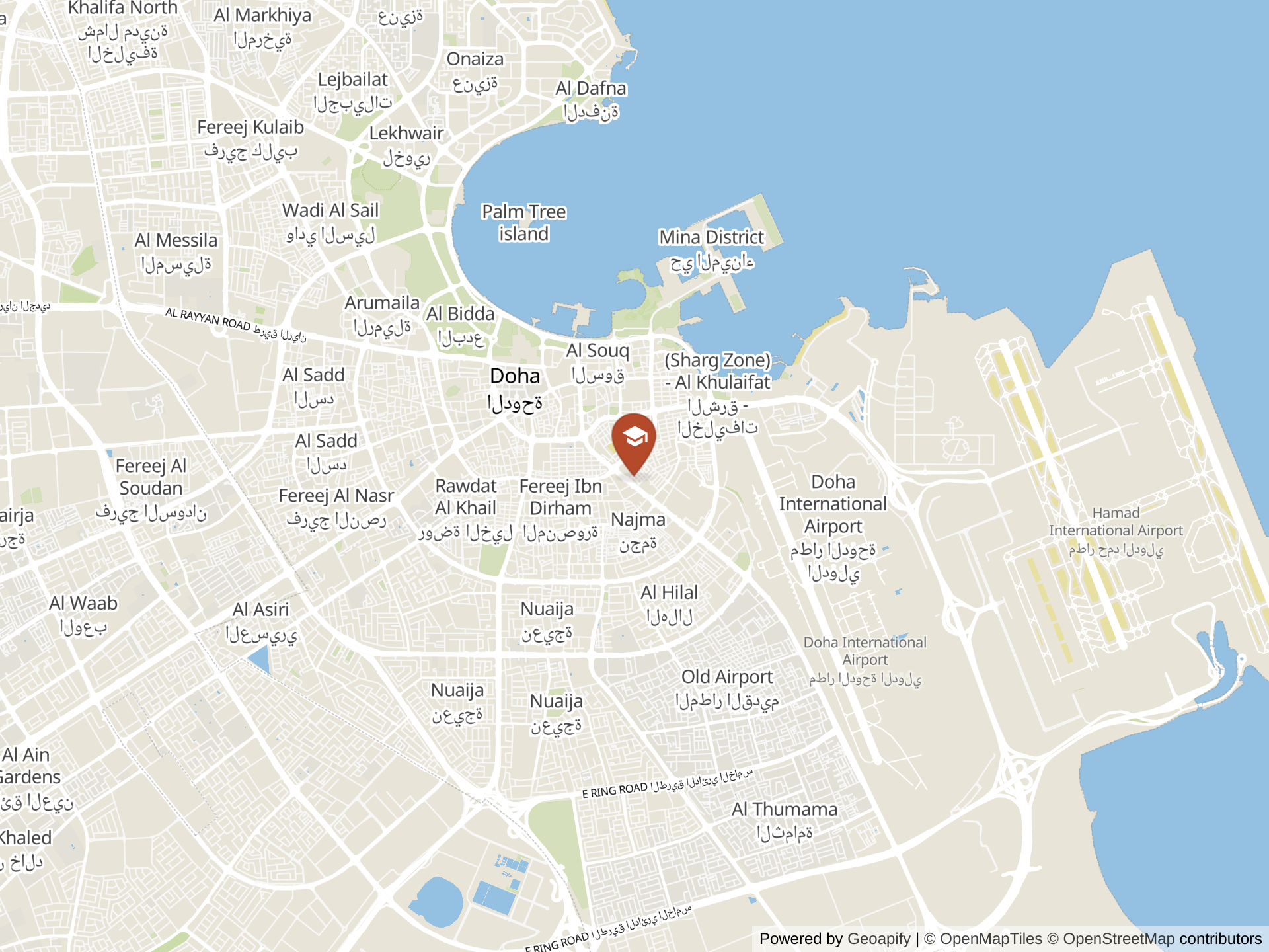 Map of Lycee Franco-Qatarien Voltaire