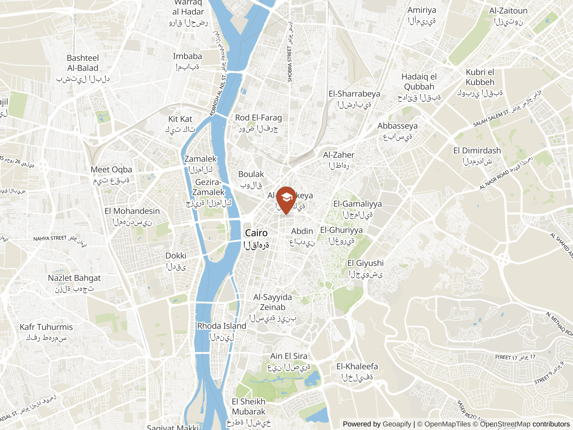 Map of Cairo American College