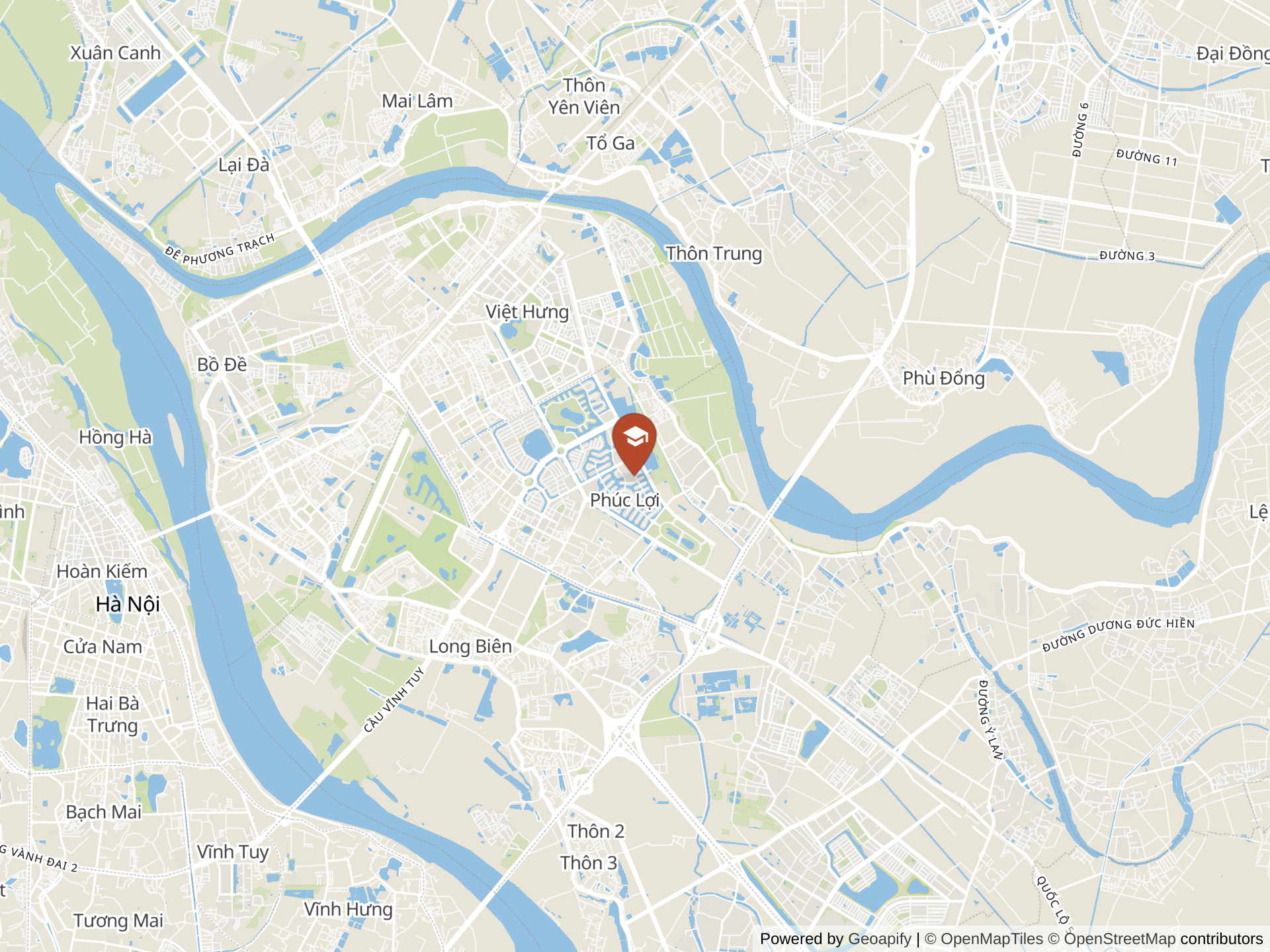 Map of British International School Hanoi