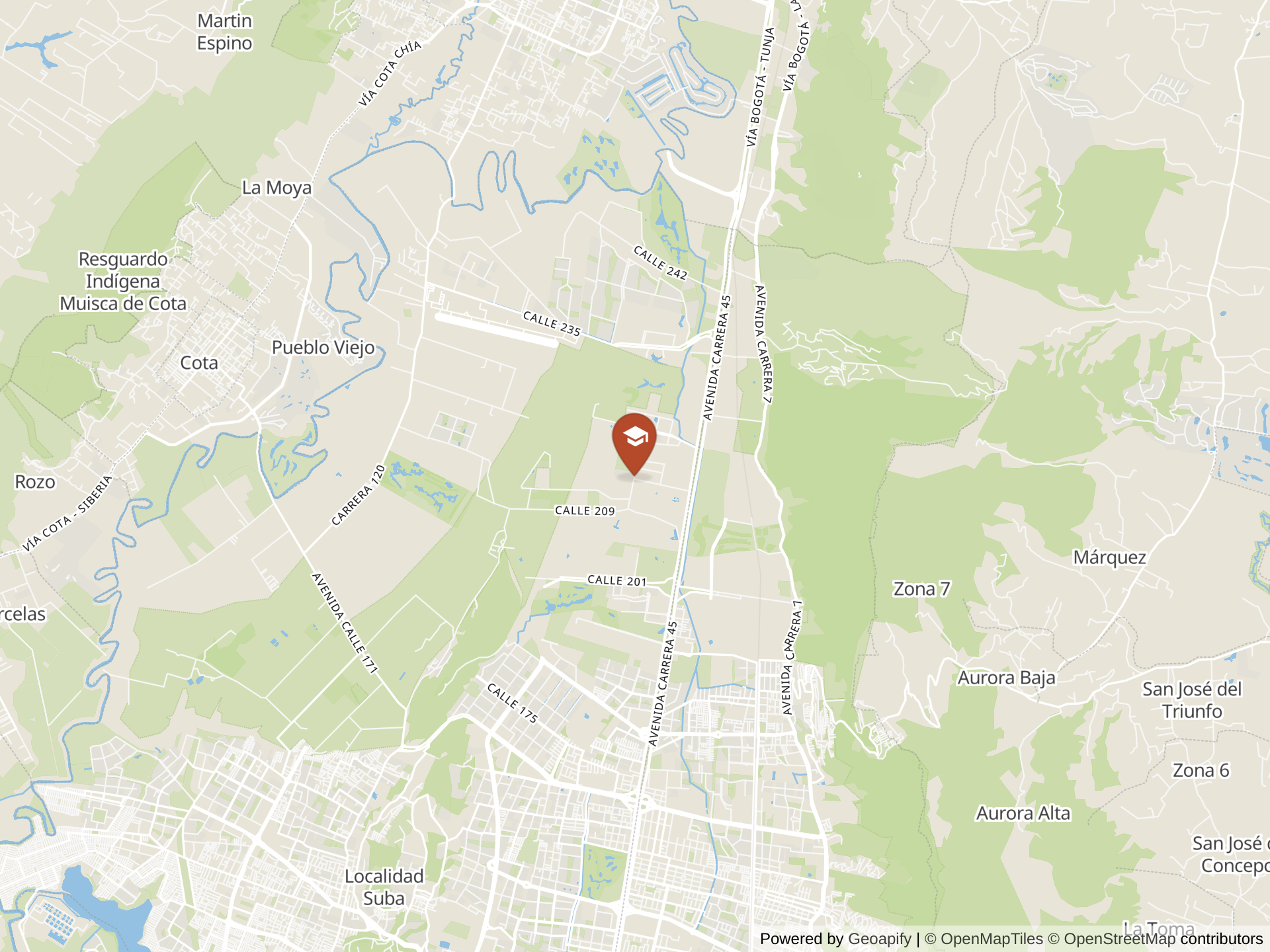 Map of Colegio Gran Bretaña