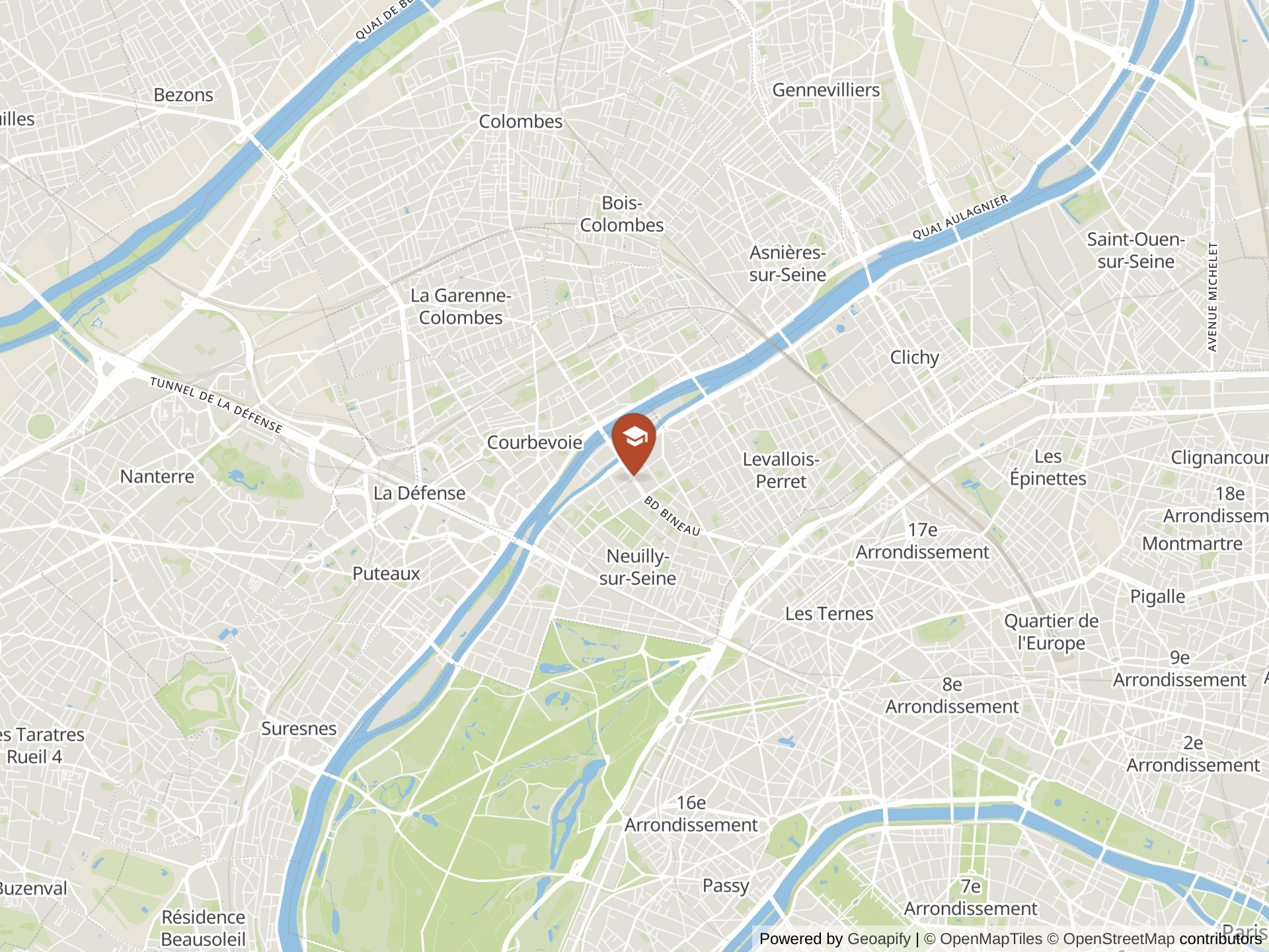 Map of Marymount International School, Paris