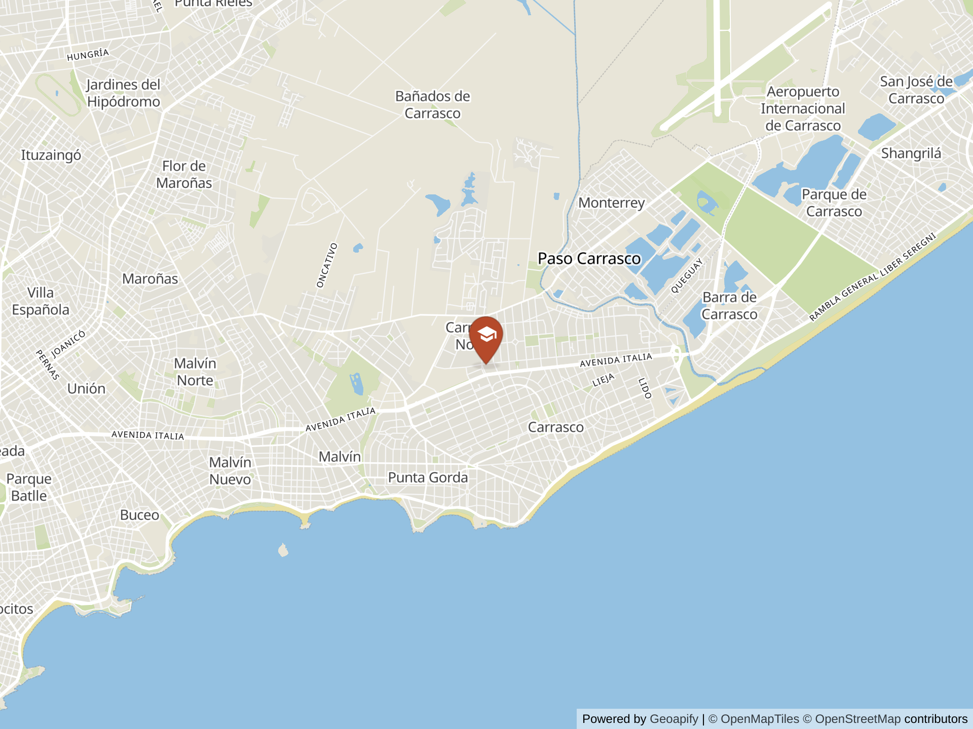 Map of The British Schools