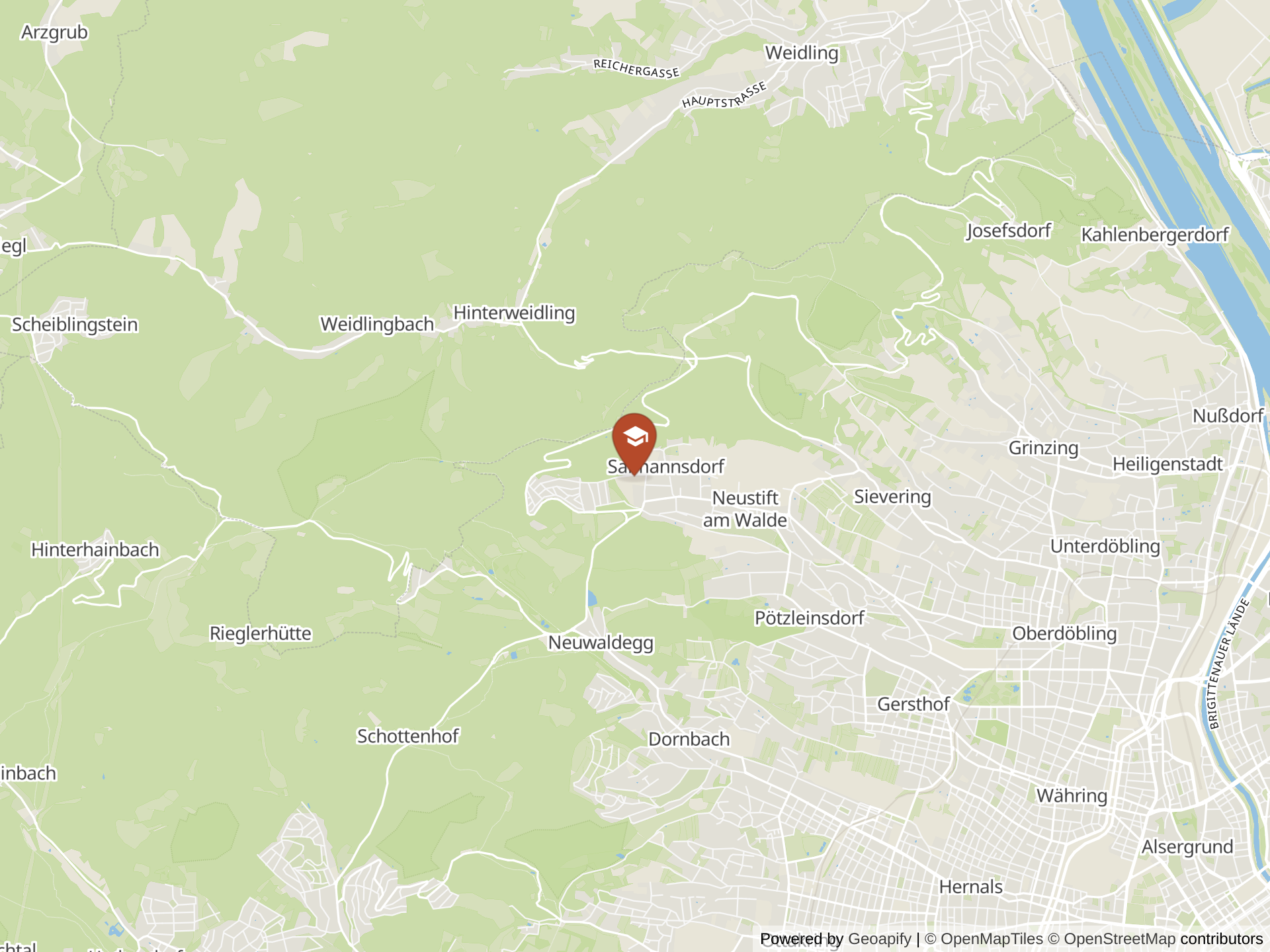 Map of American International School Vienna